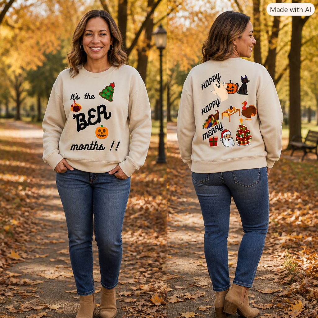 1228Teez It's the 'BER months fall graphic tee