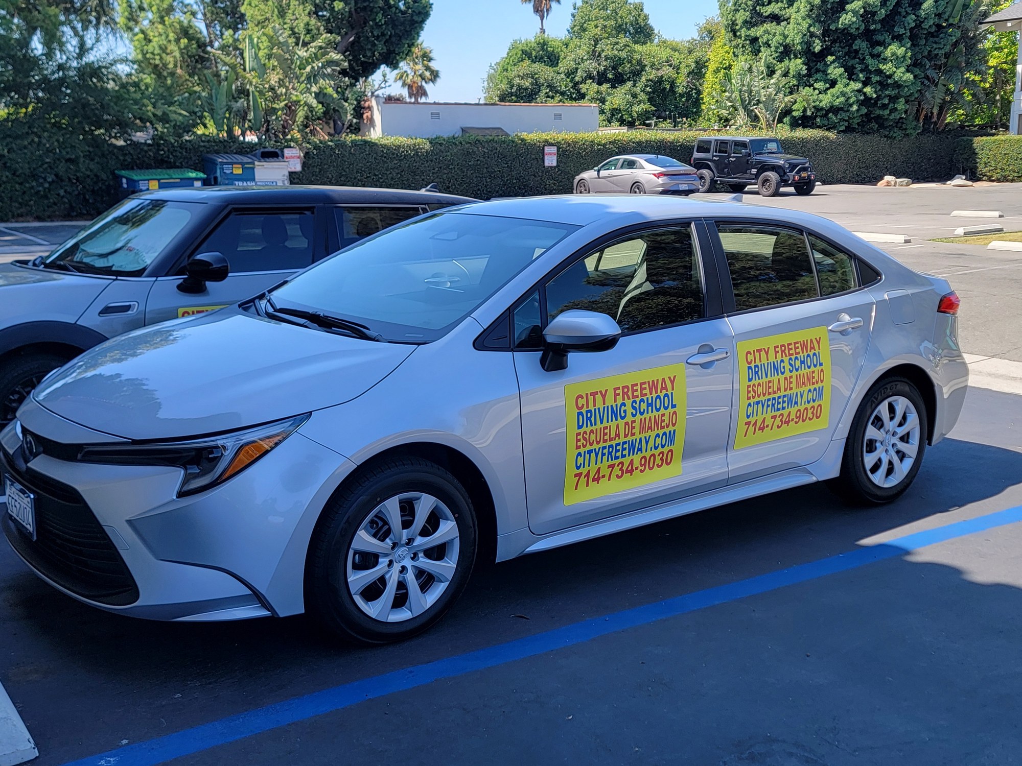 City Freeway Driving School silver training car