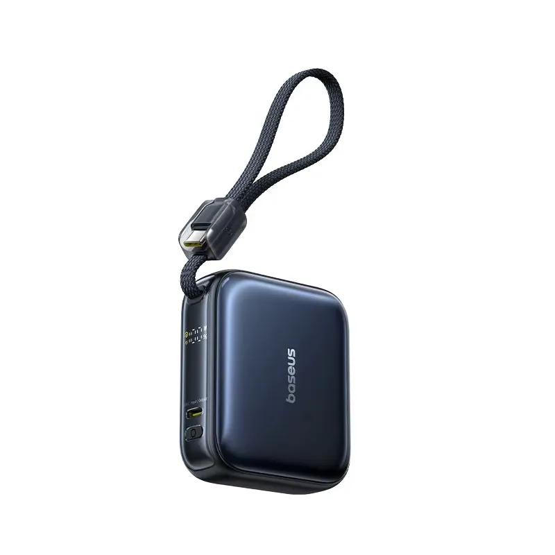 10000mAh Power Bank 45W Fast Charging Mini Built-in USB-C Cable Portable