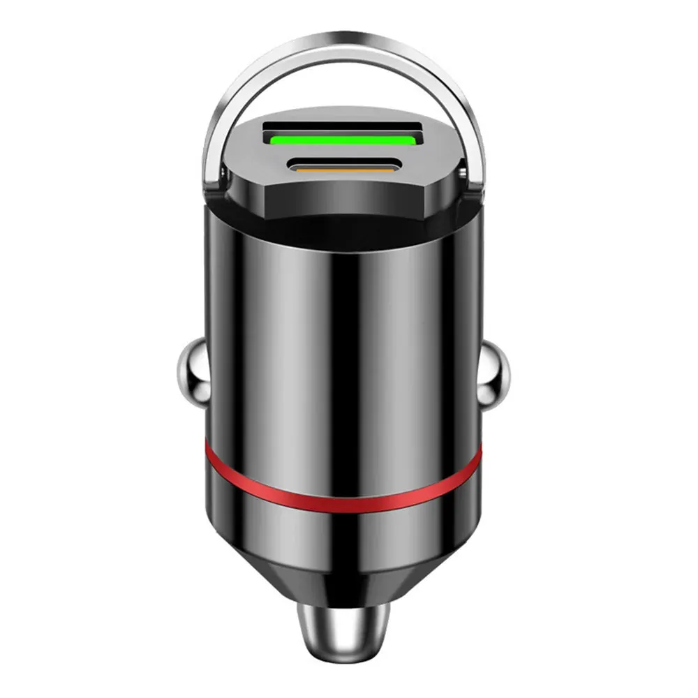 200W Dual USB Car Charger Fast Charging Adapter Compact Alloy Design