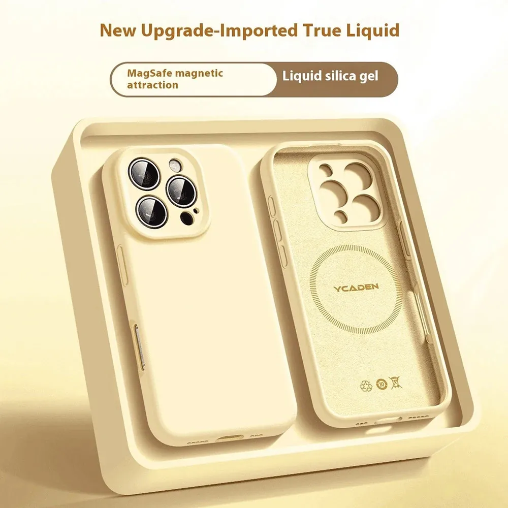 Candy Color MagSafe Liquid Silicone iPhone Case Soft Magnetic Protective Cover