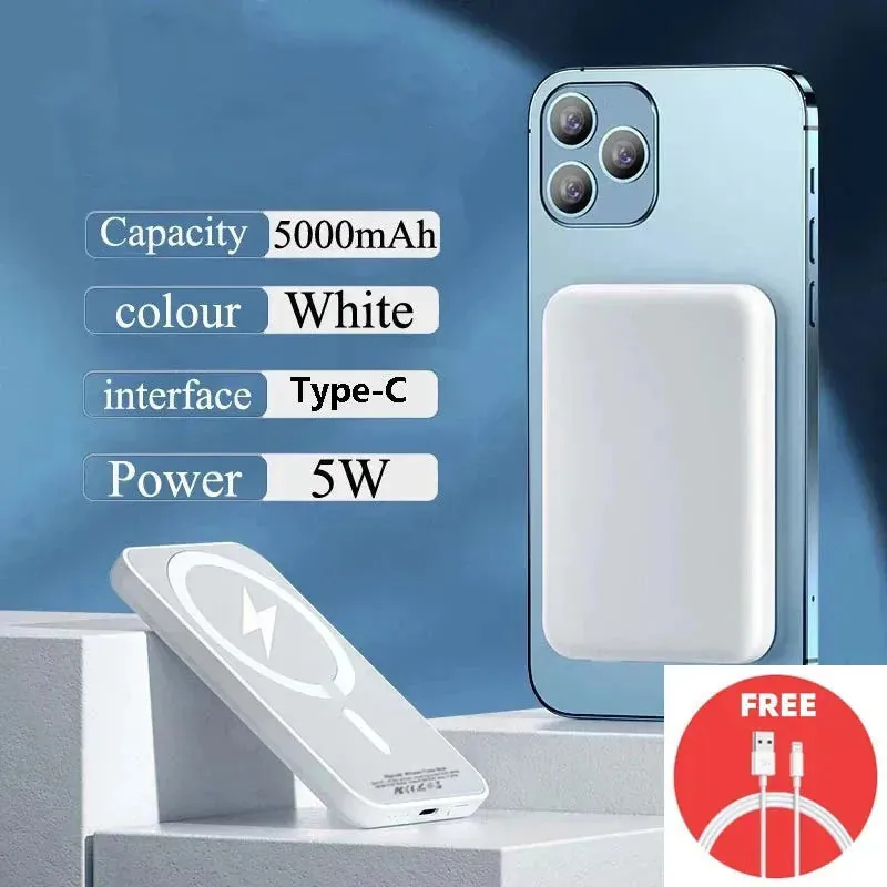 Magnetic Wireless Power Bank 5000mAh 10000mAh 20W Fast Charging MagSafe Portable
