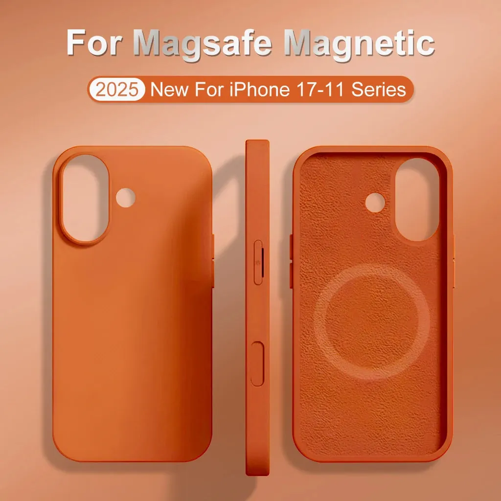 MagSafe Liquid Silicone iPhone Case Magnetic Soft Anti-Slip Protective Cover