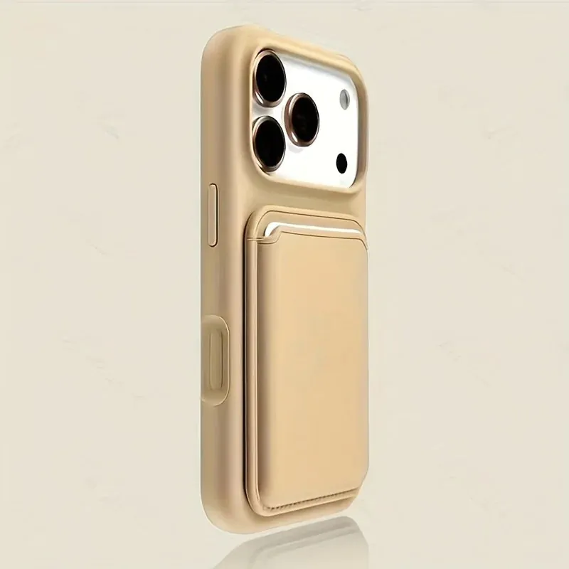 Silicone Card Holder iPhone Case Wallet Shockproof Protective Cover