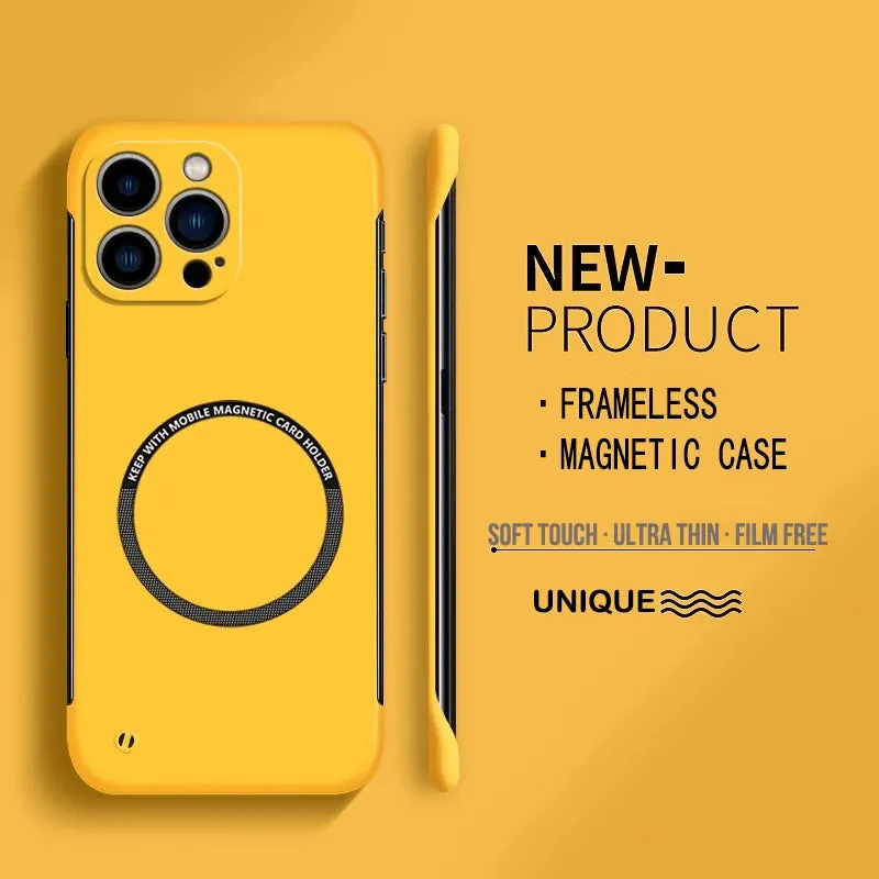 Ultra Thin Matte Magnetic iPhone Case Frameless Hard PC Slim Cover