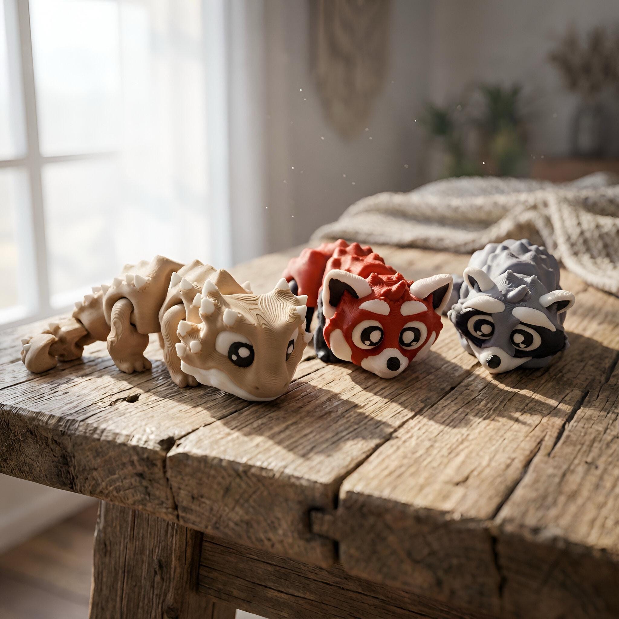 3D Printed Flexi Creature | Flexible Toy for Playful Desk Decor
