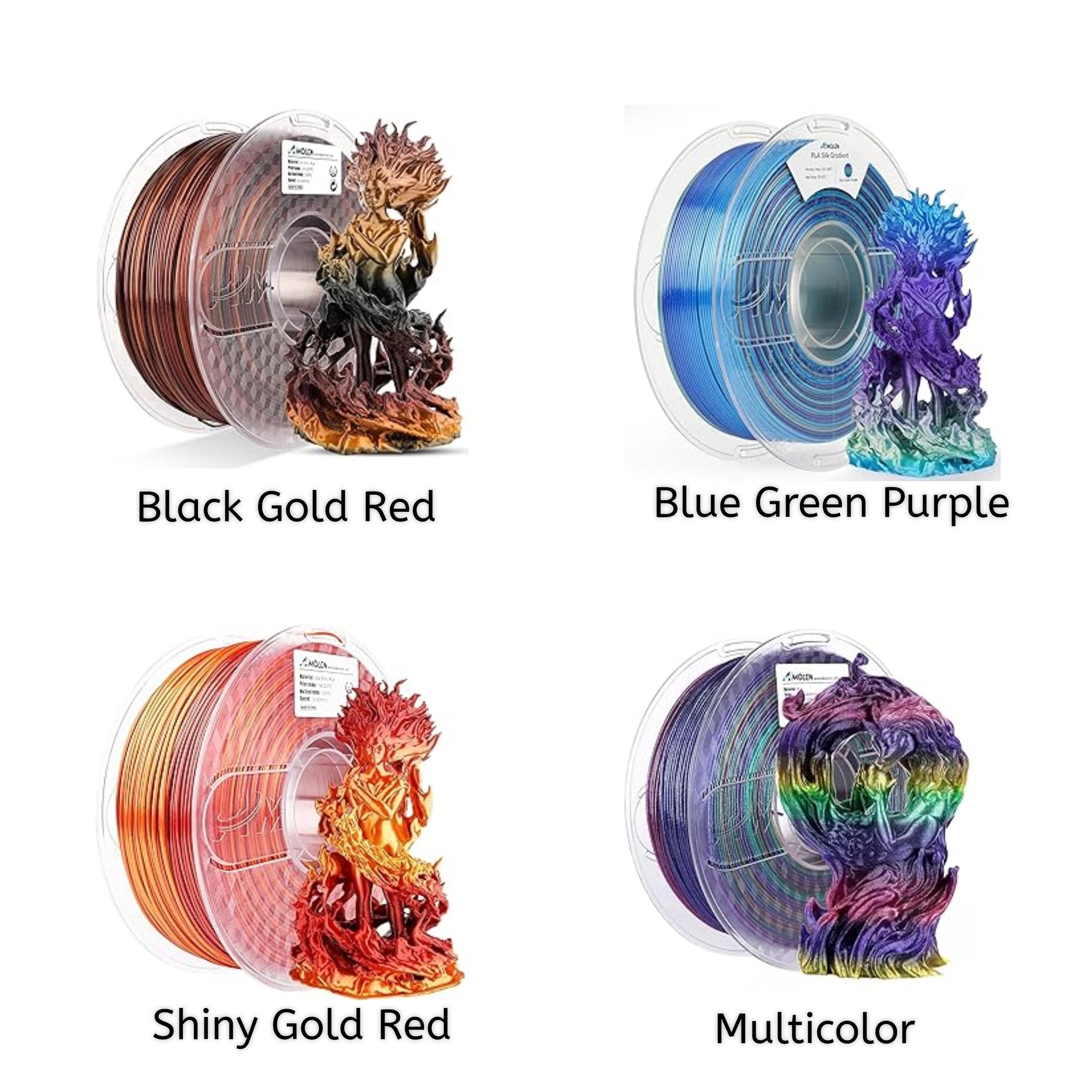 Articulated Crystal Dragon | 3D Printed Gradient Color Transition Effect, view 5
