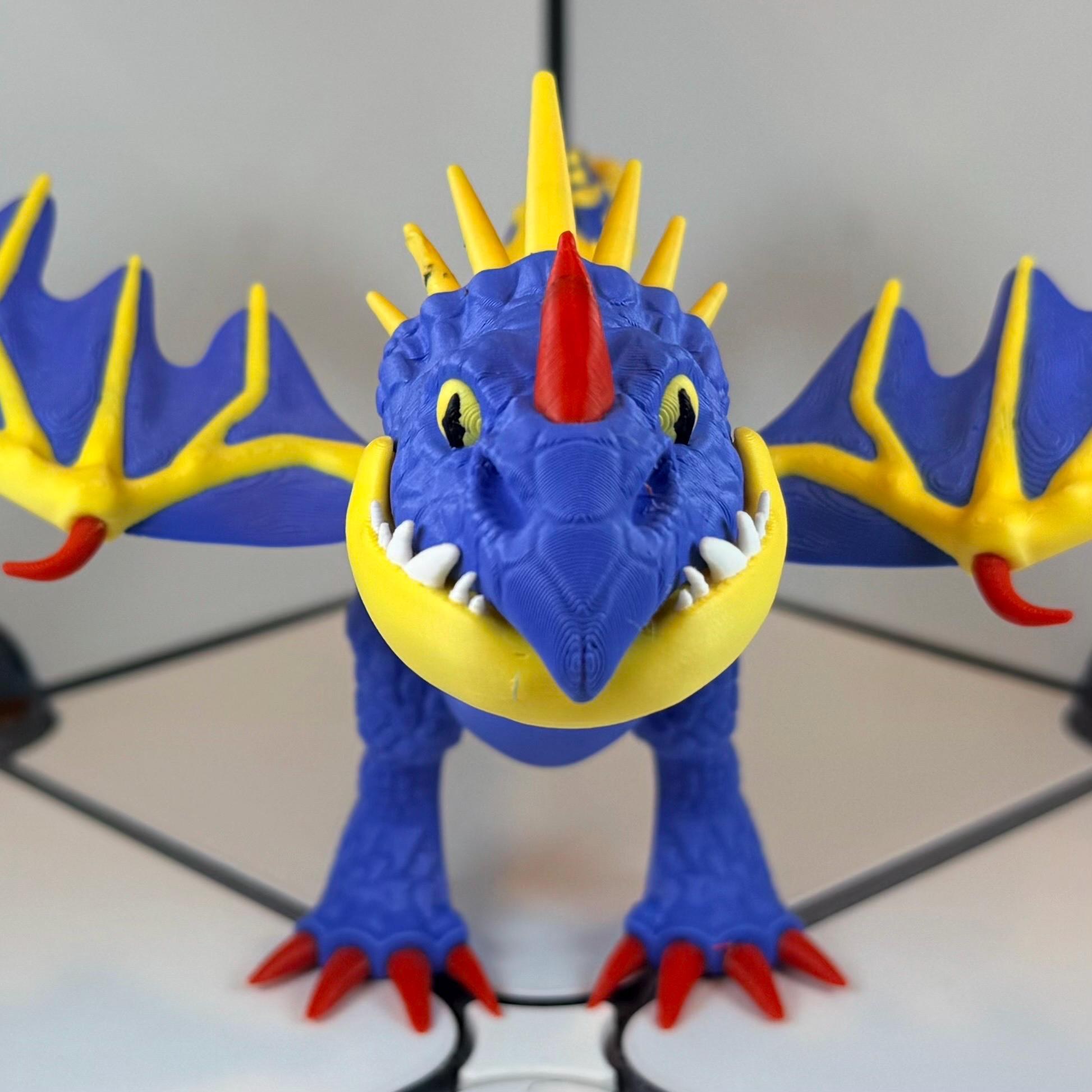 Articulated Deadly Nadder | 3D Printed Dragon | Poseable Wings | HTTYD Collection, view 2