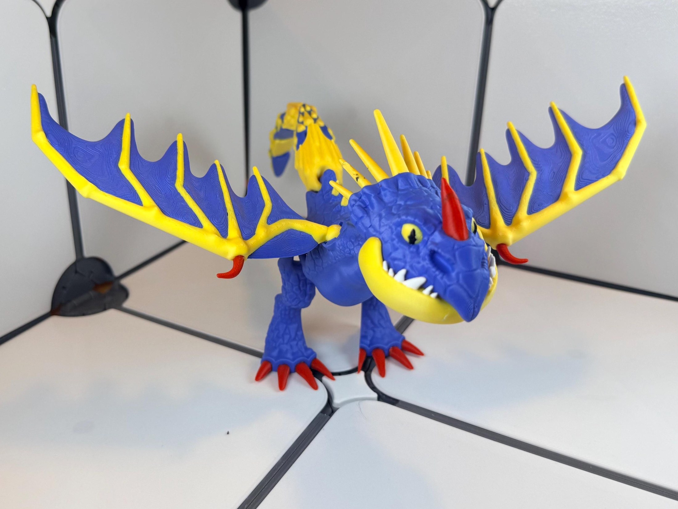 Articulated Deadly Nadder | 3D Printed Dragon | Poseable Wings | HTTYD Collection, view 3