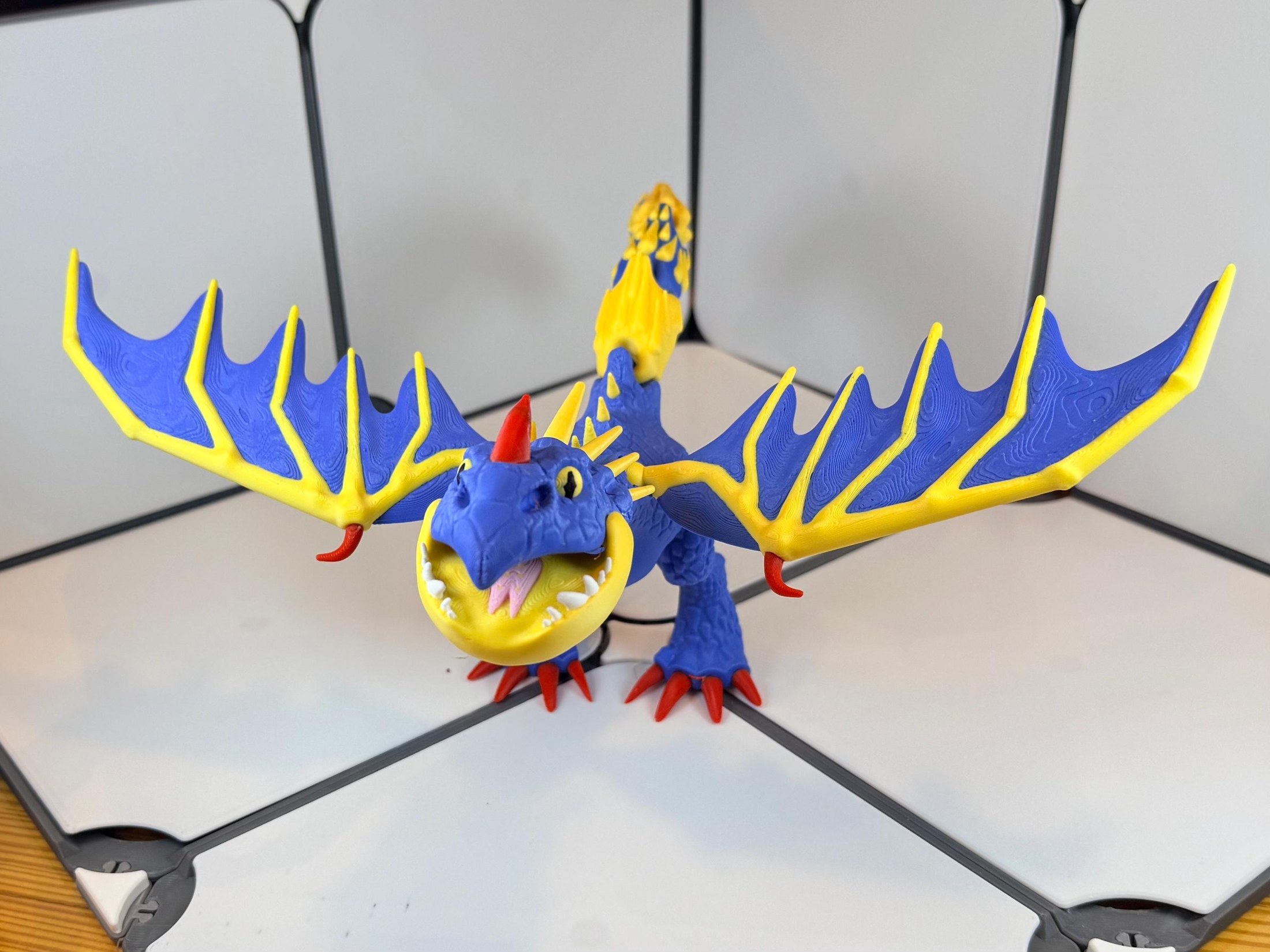 Articulated Deadly Nadder | 3D Printed Dragon | Poseable Wings | HTTYD Collection, view 6