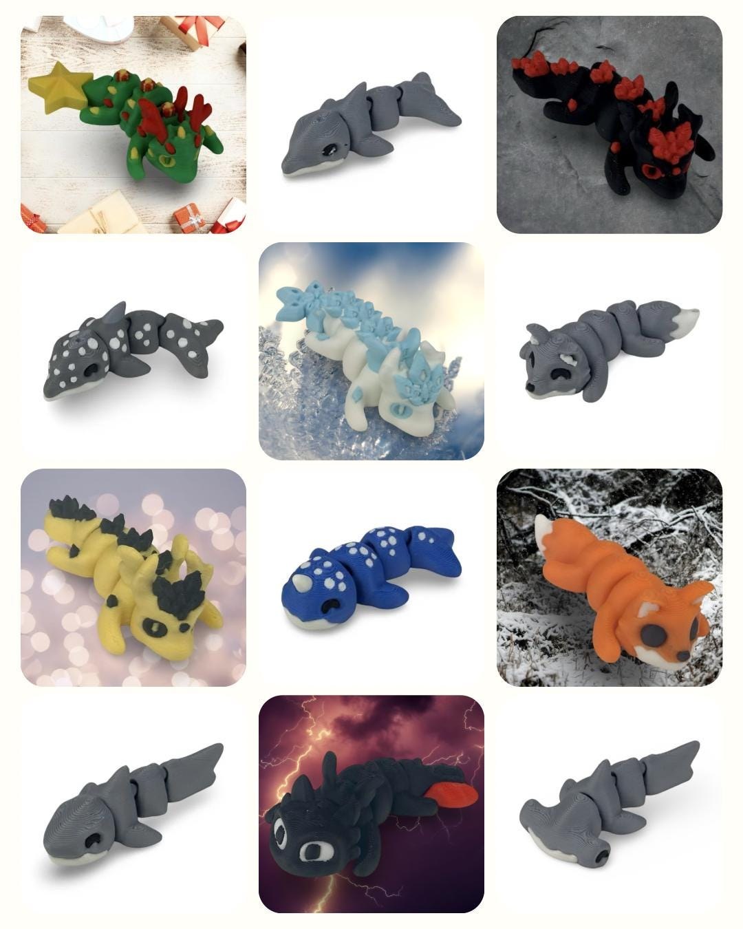 Articulated MiniPals | 3D Printed Animals | Fidget Toys | Collectible Figures, view 2