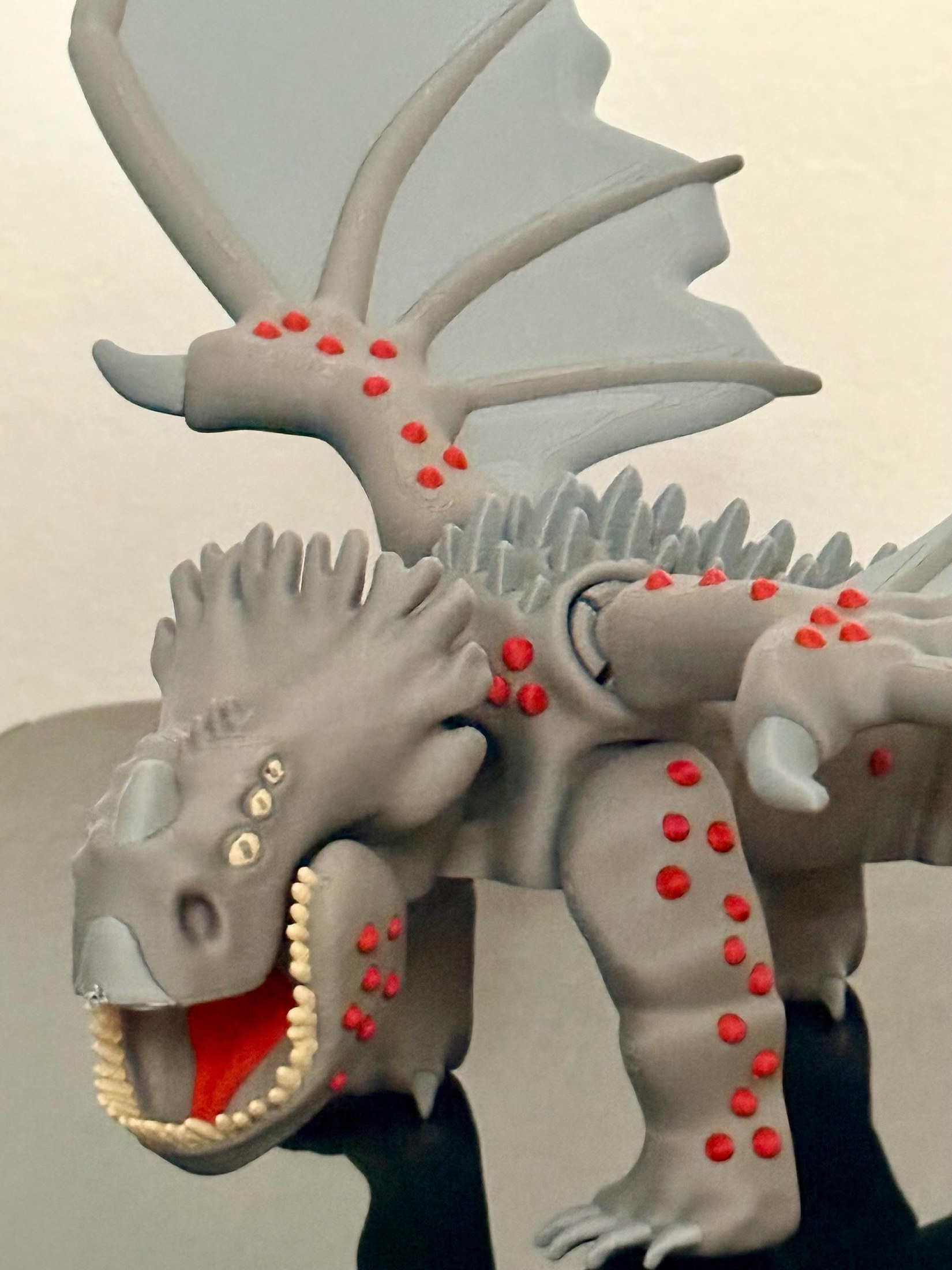 Articulated Red Death Dragon Model | 3D Printed Posable Figure Inspired by HTTYD, view 5