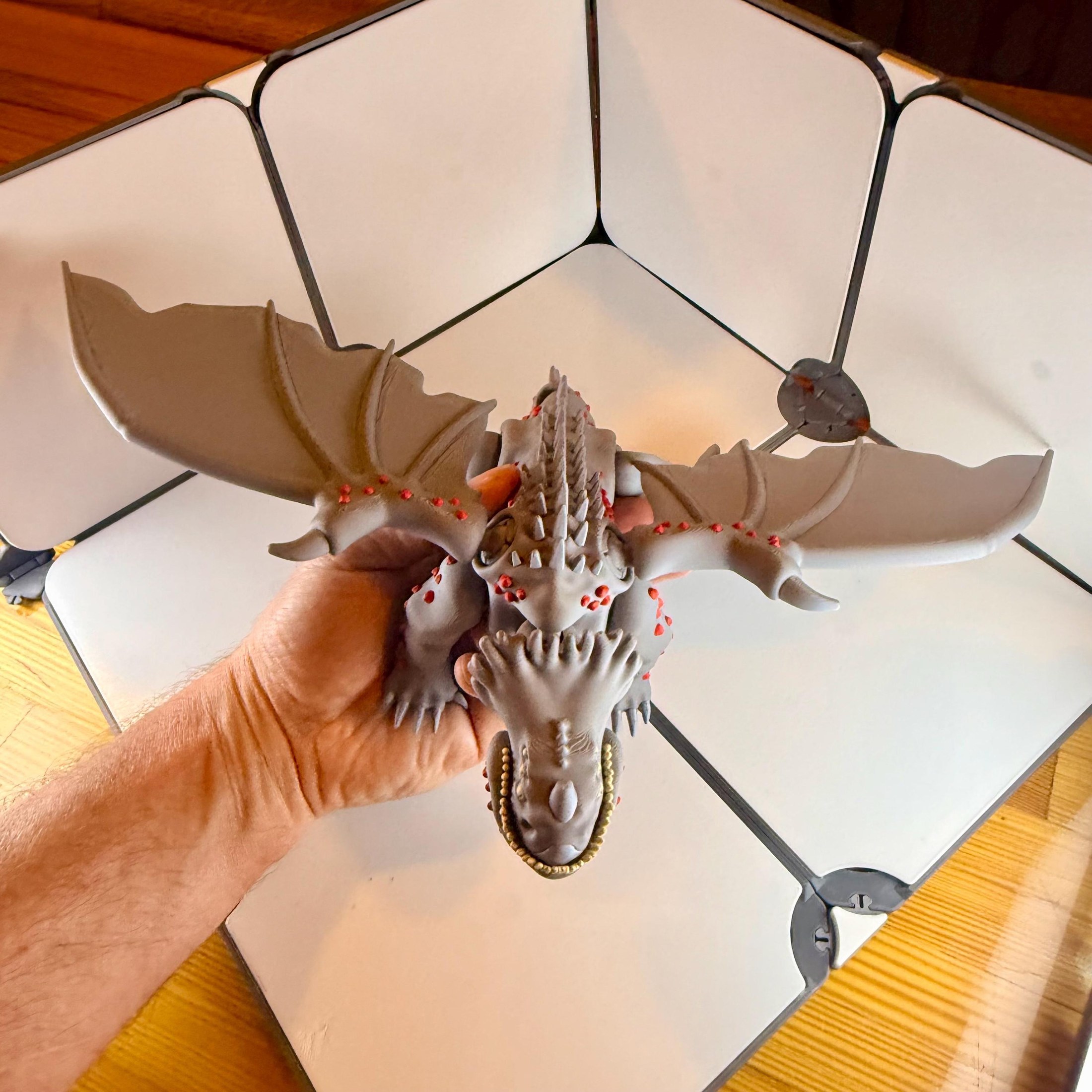 Articulated Red Death Dragon Model | 3D Printed Posable Figure Inspired by HTTYD, view 6