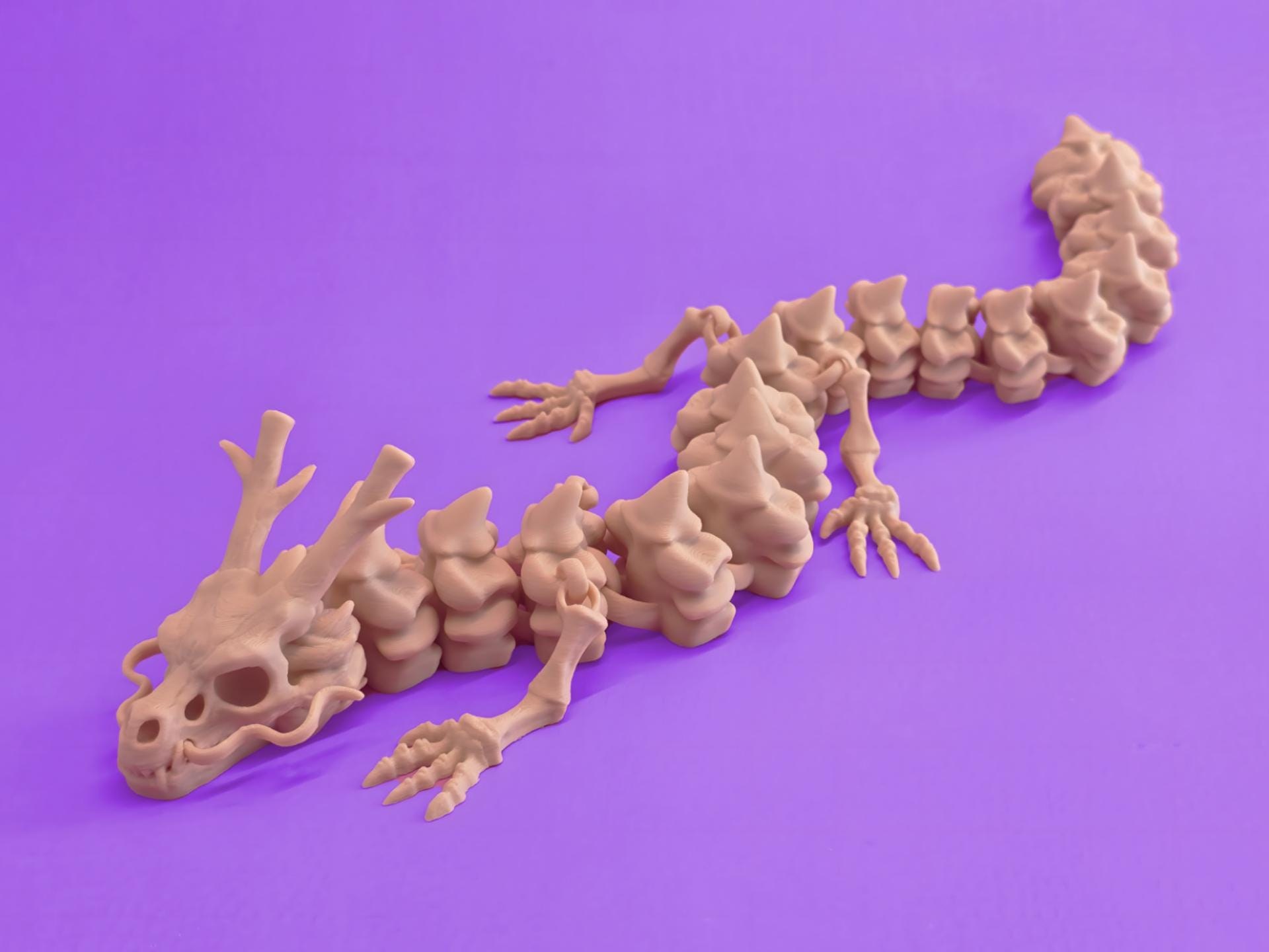 Articulated Skeletal Dinosaurs | 3D Printed Flexi Dinosaur Model | Prehistoric Skeleton Figurine, view 2
