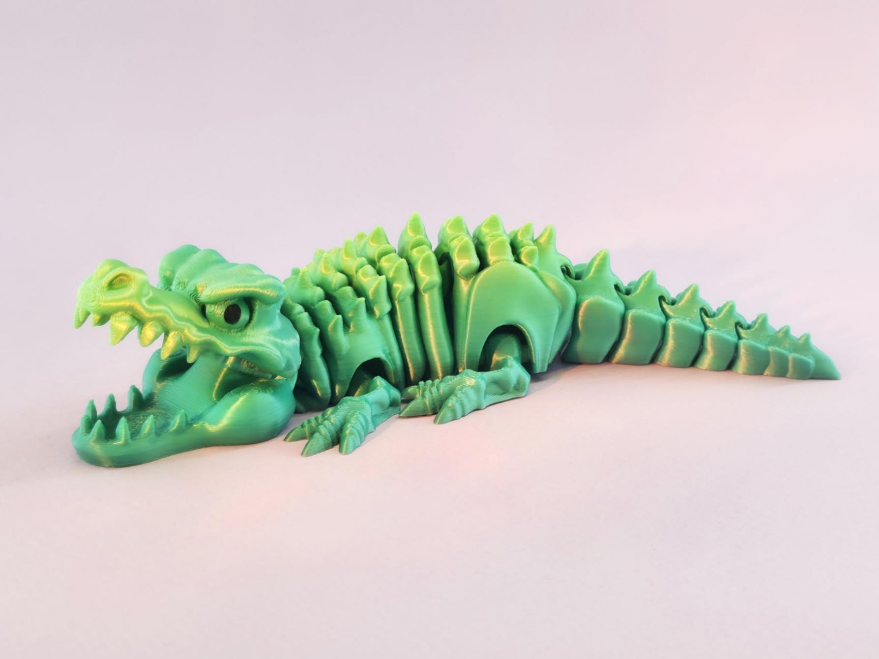 Articulated Skeletal Dinosaurs | 3D Printed Flexi Dinosaur Model | Prehistoric Skeleton Figurine, view 6