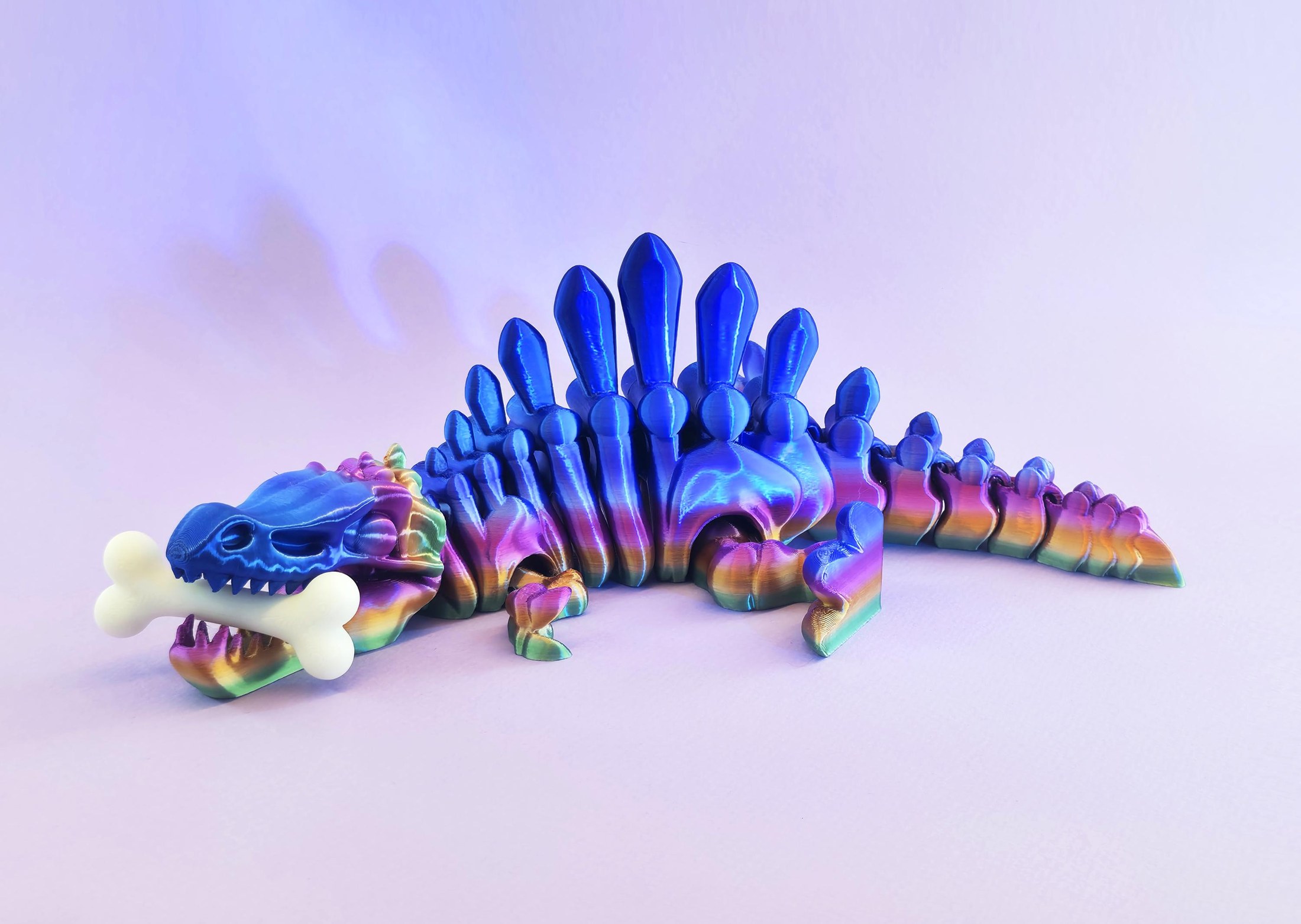 Articulated Skeletal Spinosaurus | 3D Printed Flexi Dinosaur Model | Prehistoric Skeleton Collection, view 2
