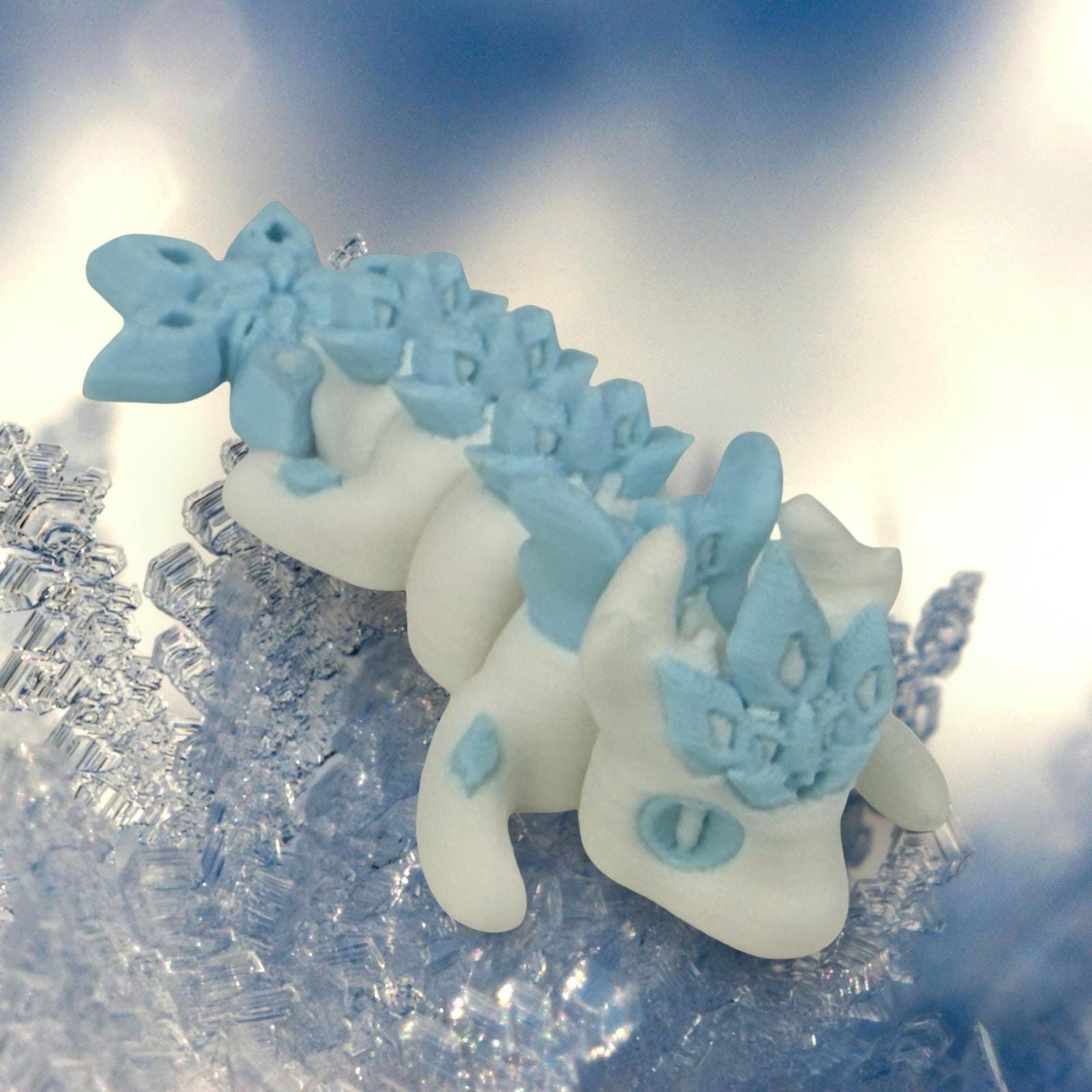 Articulated Snowflake Dragon | A 3D Printed Winter Collection, view 2