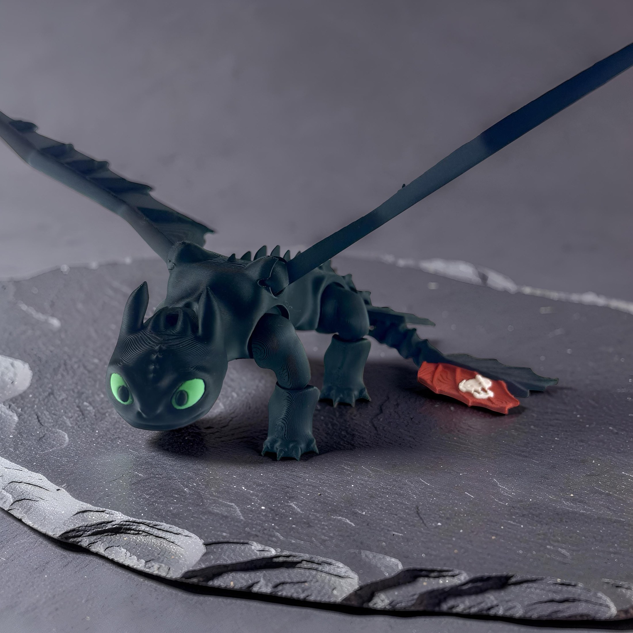 Articulated Toothless | 3D Printed Dragon | Poseable Wings | HTTYD Collection