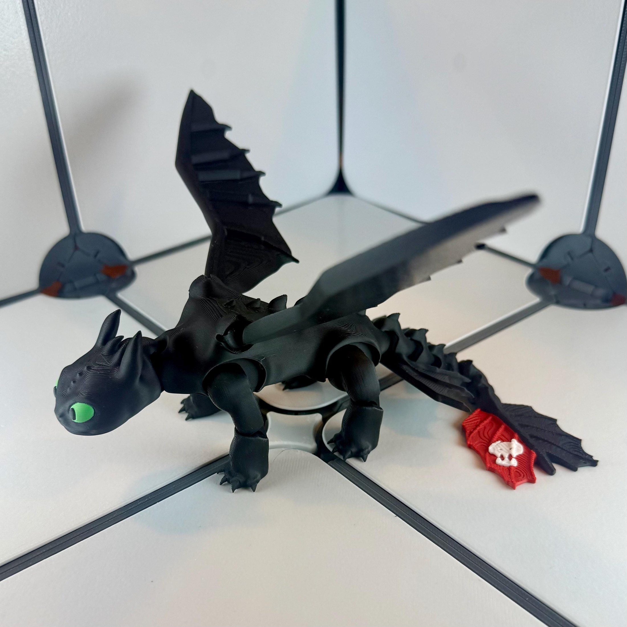 Articulated Toothless | 3D Printed Dragon | Poseable Wings | HTTYD Collection, view 3
