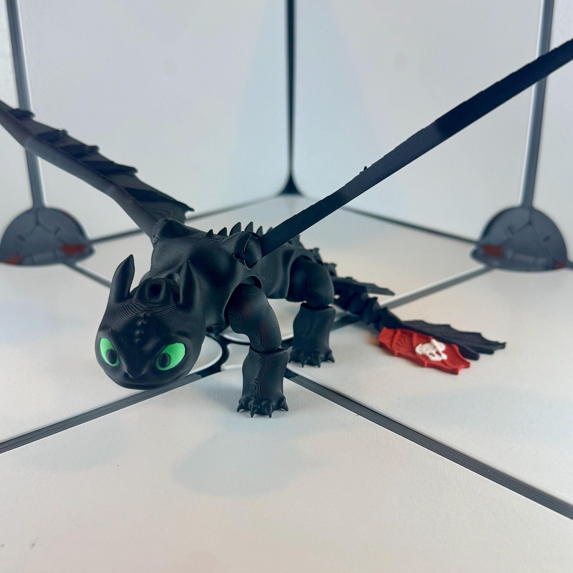Articulated Toothless | 3D Printed Dragon | Poseable Wings | HTTYD Collection, view 4