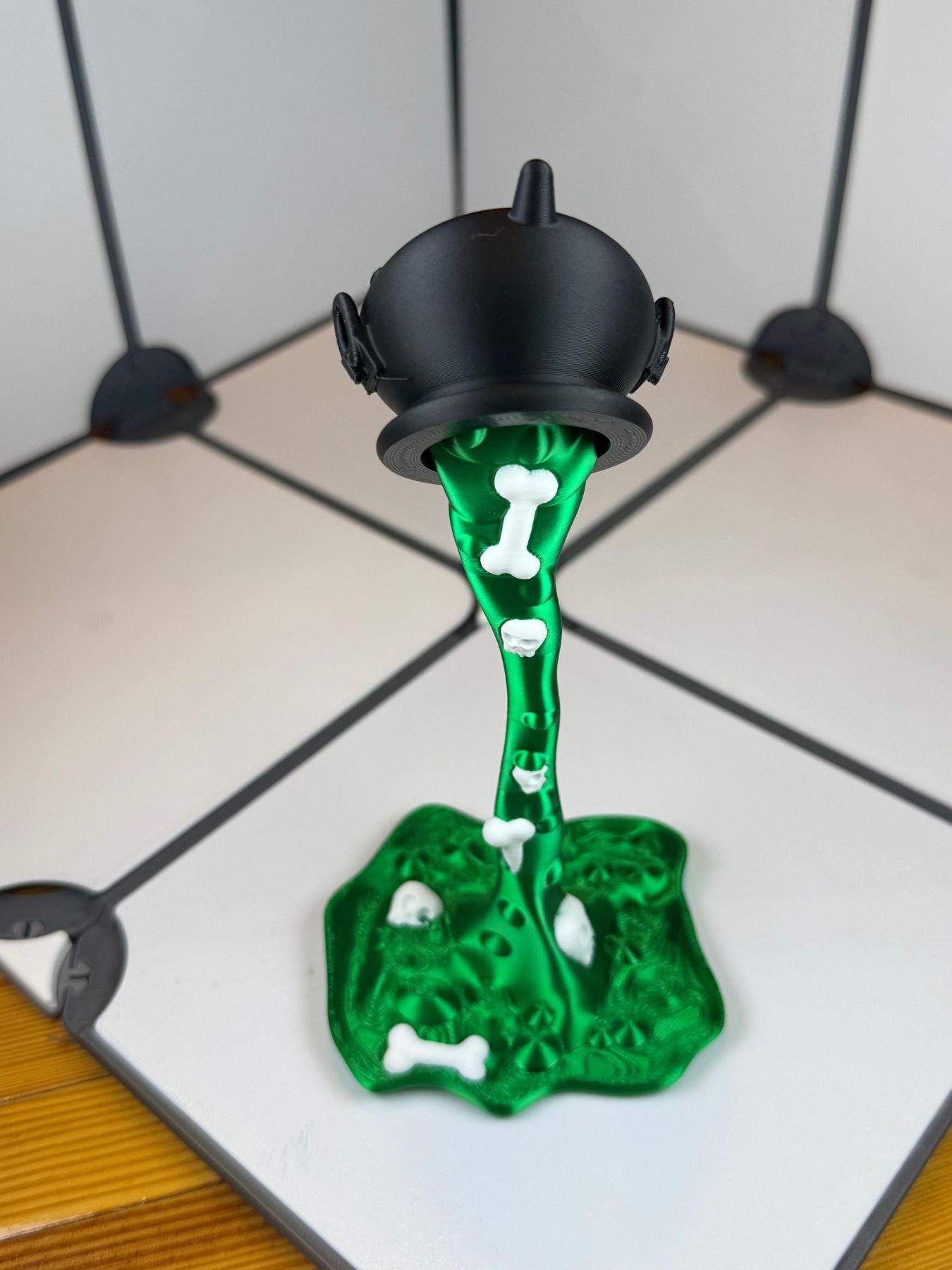 Halloween Cauldron Potion Spill – 6" 3D Printed Decoration, view 4