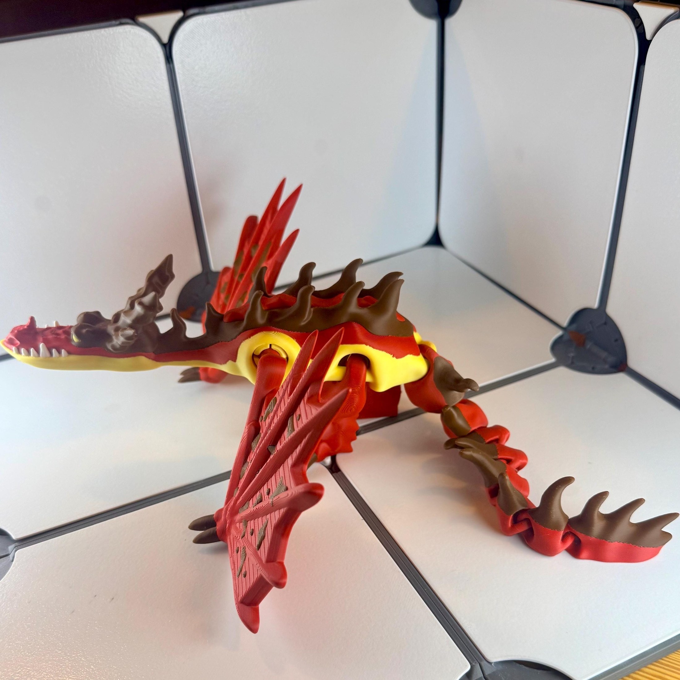 HTTYD Dragon Hookfang | 3D Printed Articulated with Poseable Wings, view 3