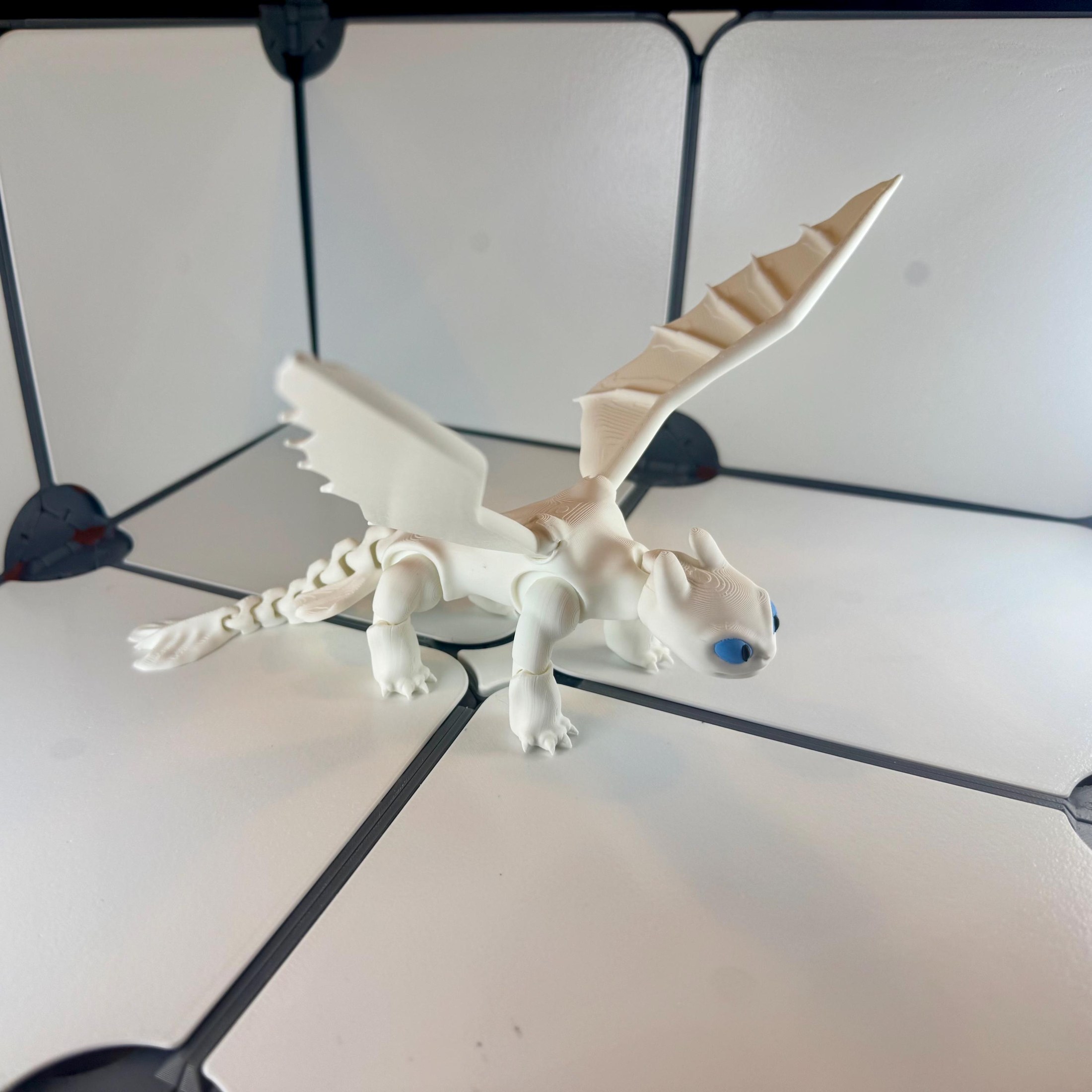 HTTYD Dragon Light Fury | 3D Printed Collectible with Posable Wings, view 2
