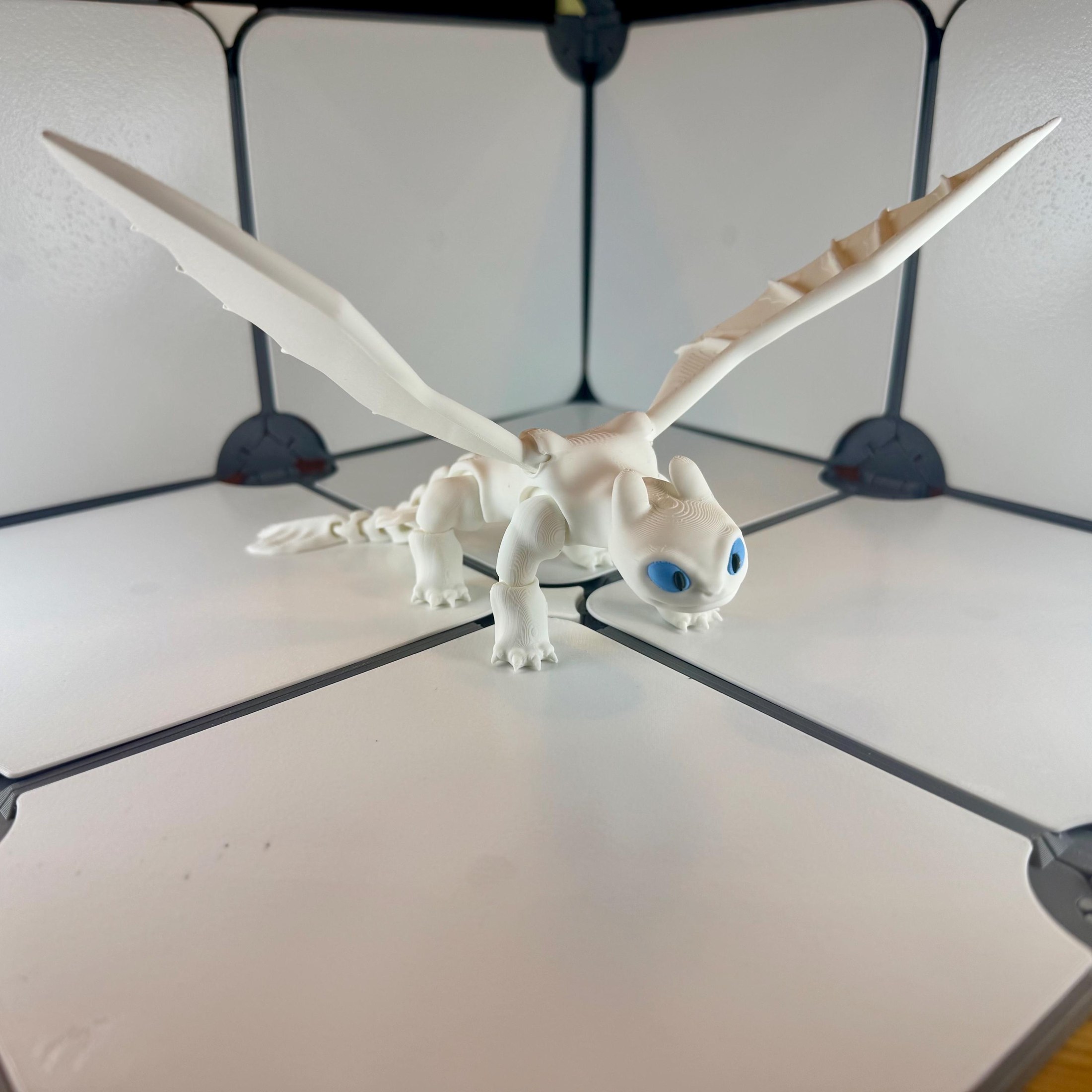 HTTYD Dragon Light Fury | 3D Printed Collectible with Posable Wings, view 5