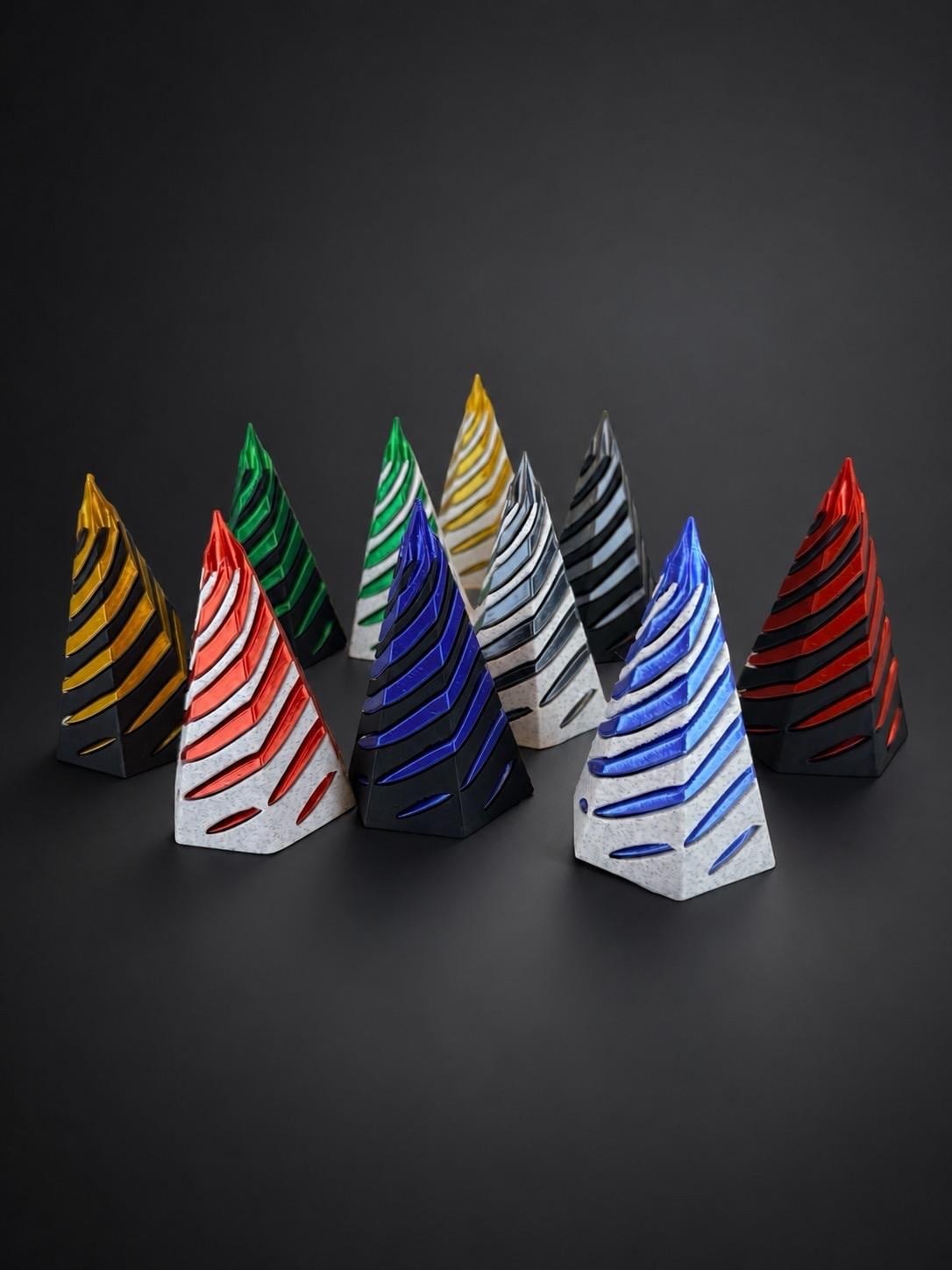 Impossible Spiral Cone Fidget Toy | 3D Printed Desk Sculpture| Silk Color Insert | Sensory Gift
