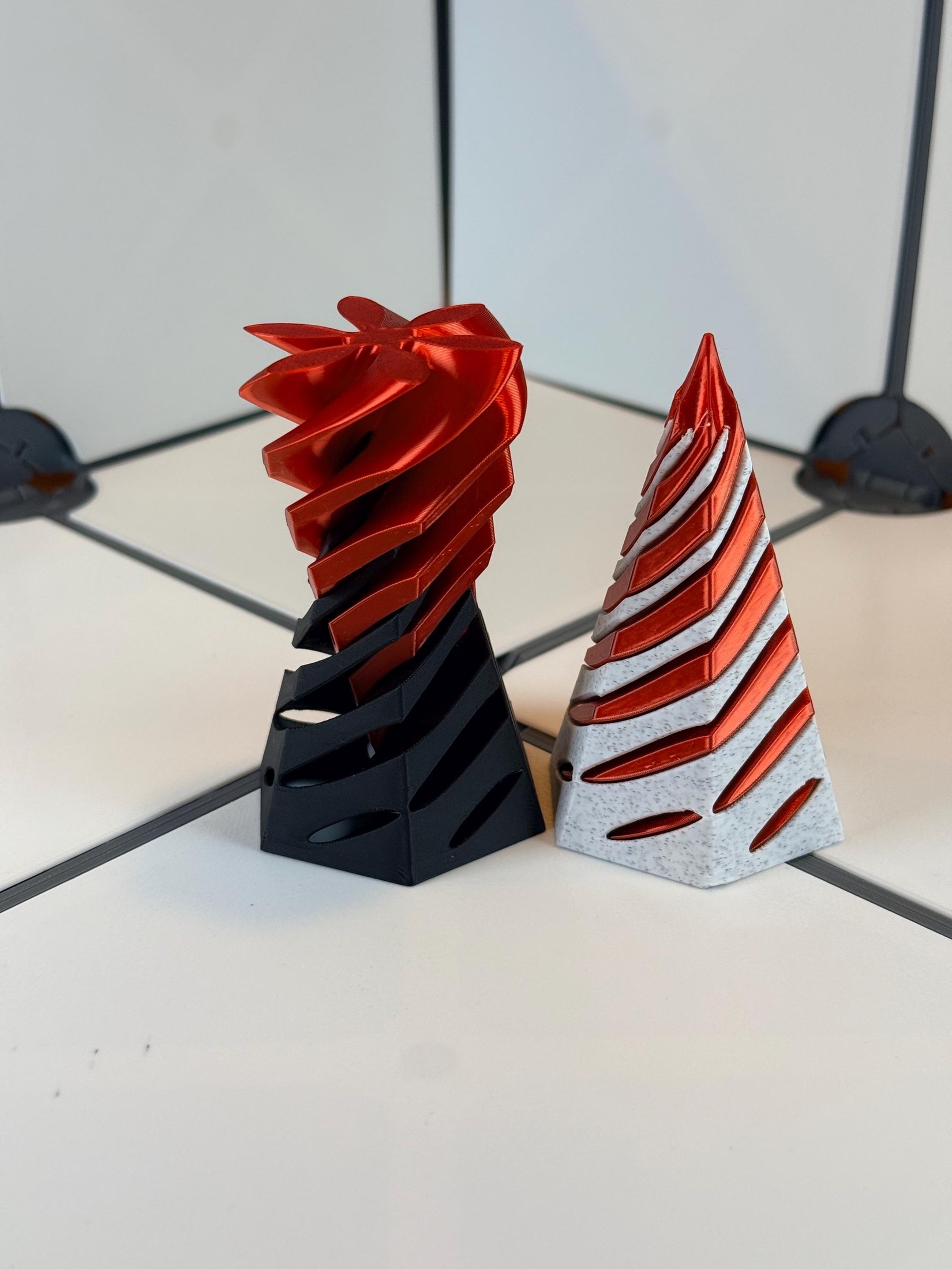 Impossible Spiral Cone Fidget Toy | 3D Printed Desk Sculpture| Silk Color Insert | Sensory Gift, view 3