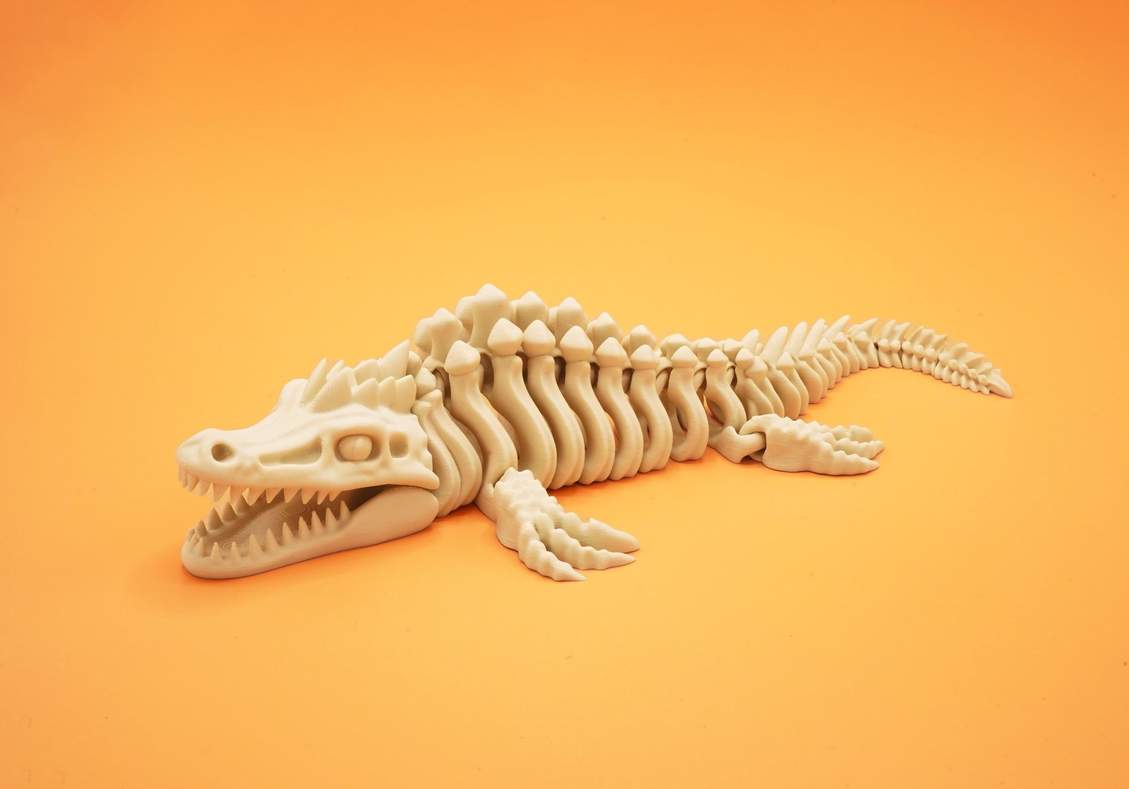 Mosasaurus Skeleton | Articulated 3D Printed Flexi Dinosaur Model, view 4