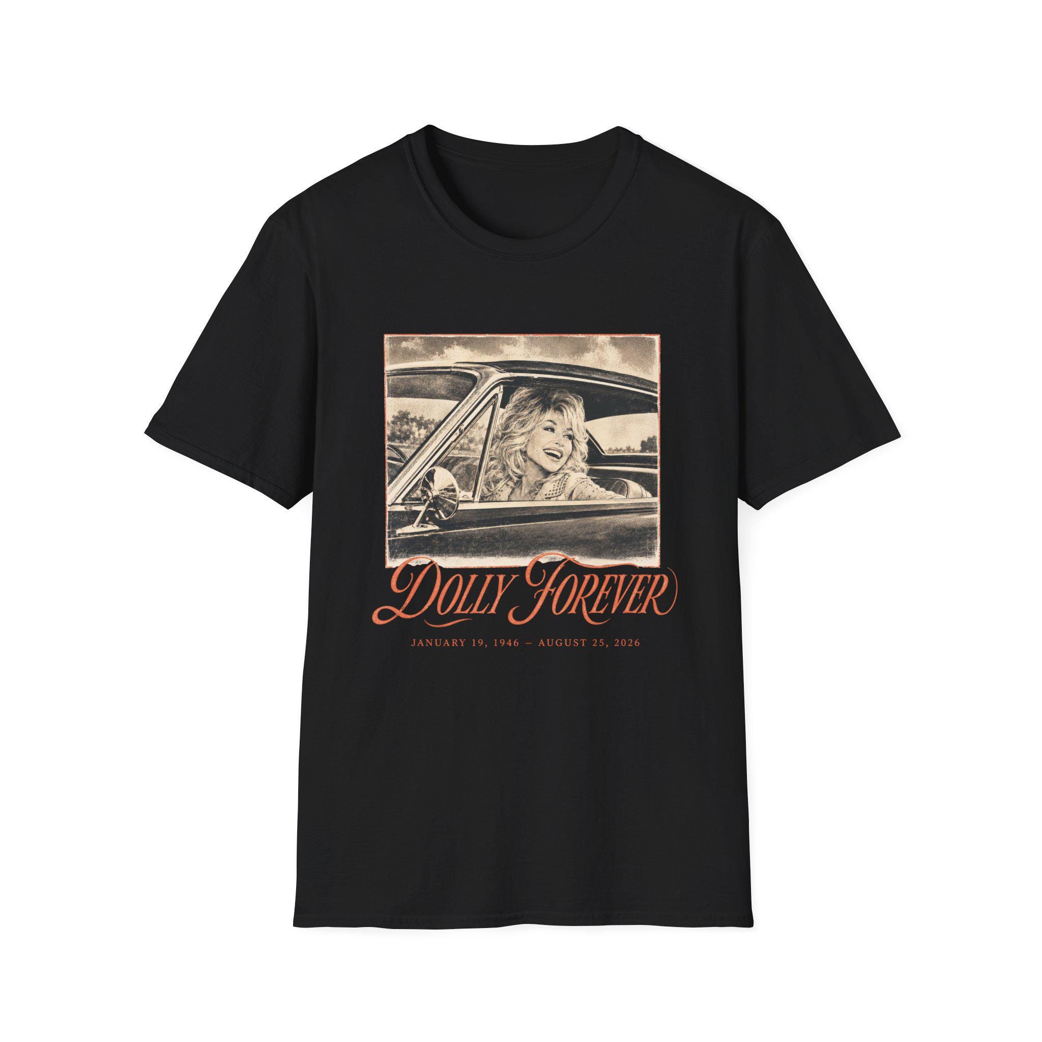 Dolly Forever T-Shirt | Vintage Dolly Parton Car Portrait, view 3