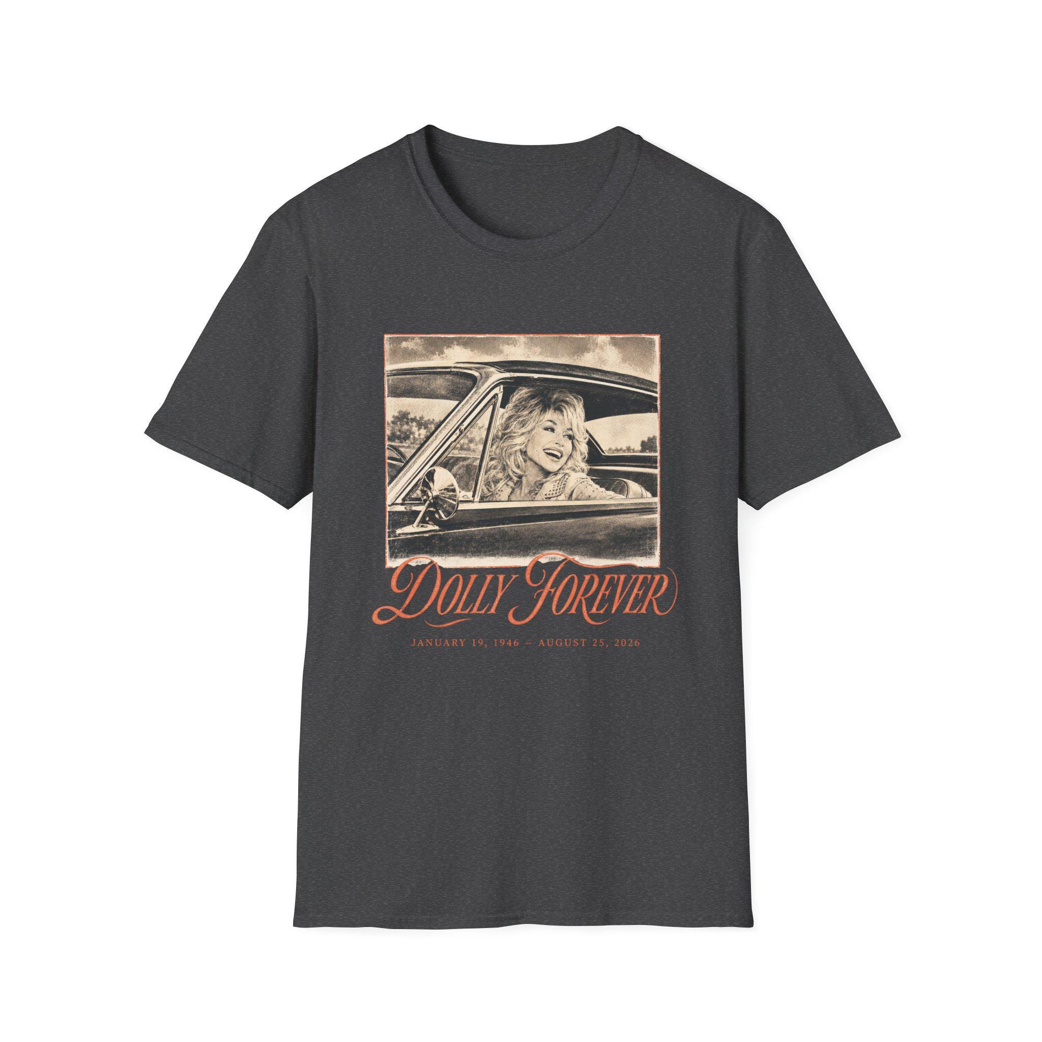 Dolly Forever T-Shirt | Vintage Dolly Parton Car Portrait, view 5