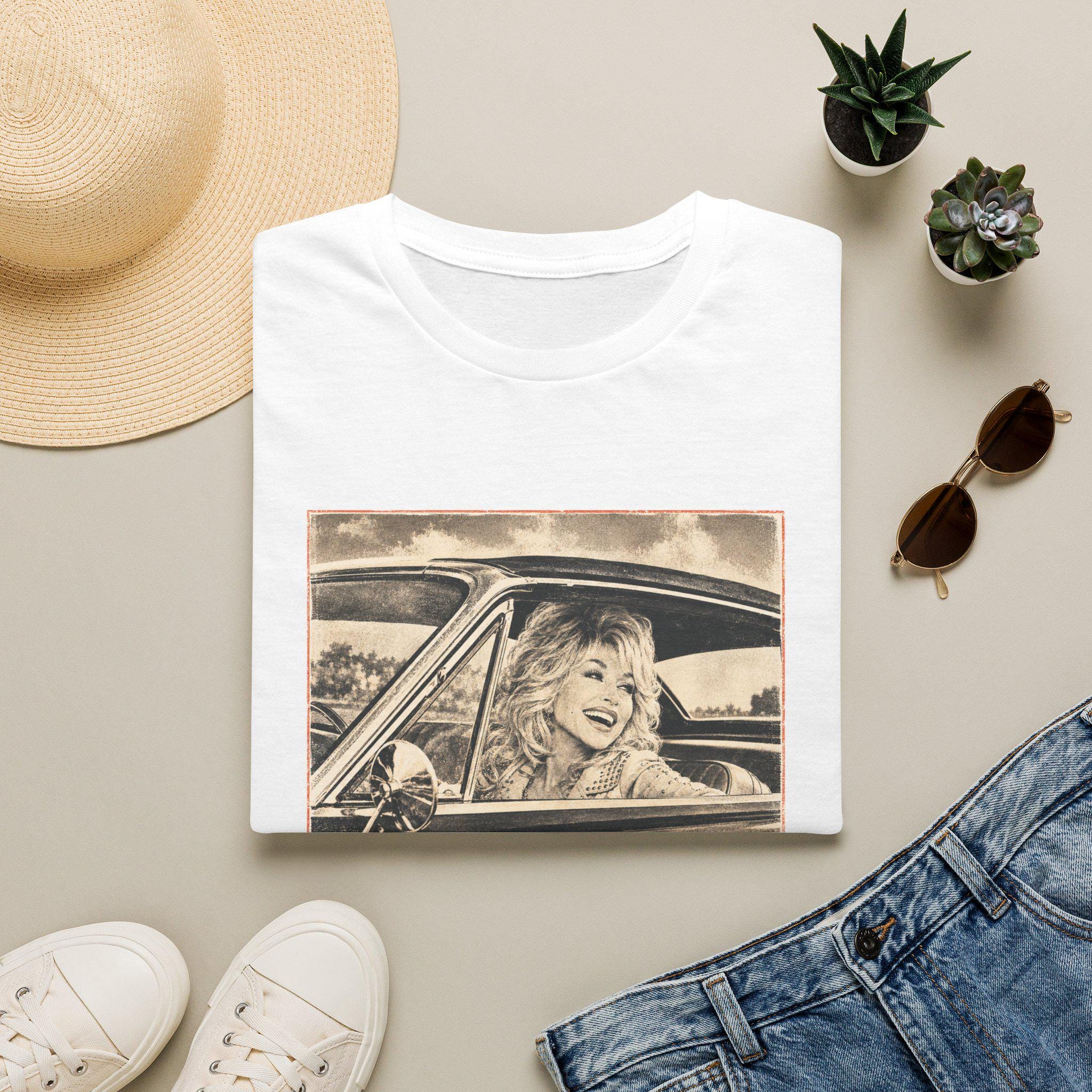 Dolly Forever T-Shirt | Vintage Dolly Parton Car Portrait, view 7