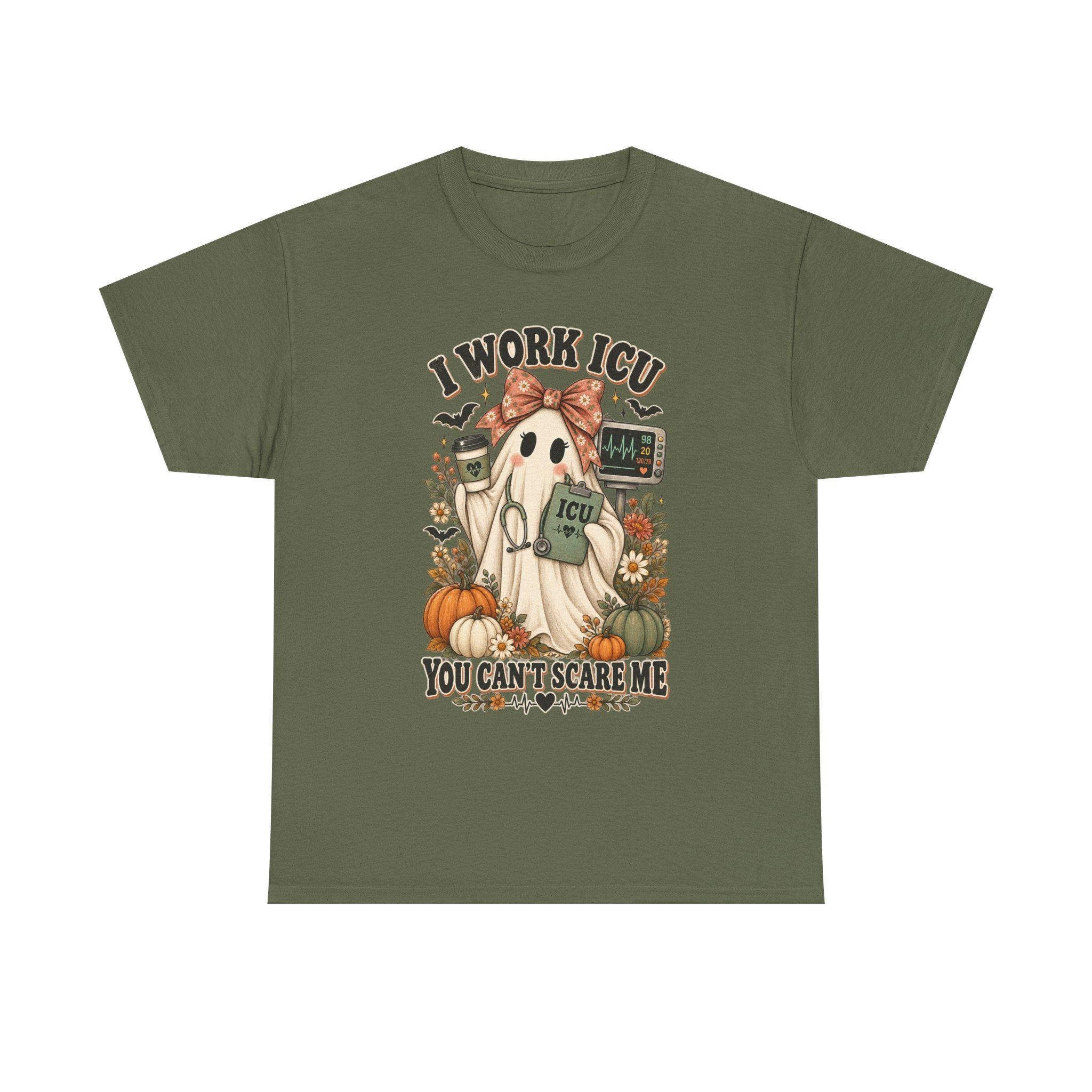 ICU Nurse Halloween Shirt | Ghost Boo Boo Crew Tee (Comfort Colors), view 11