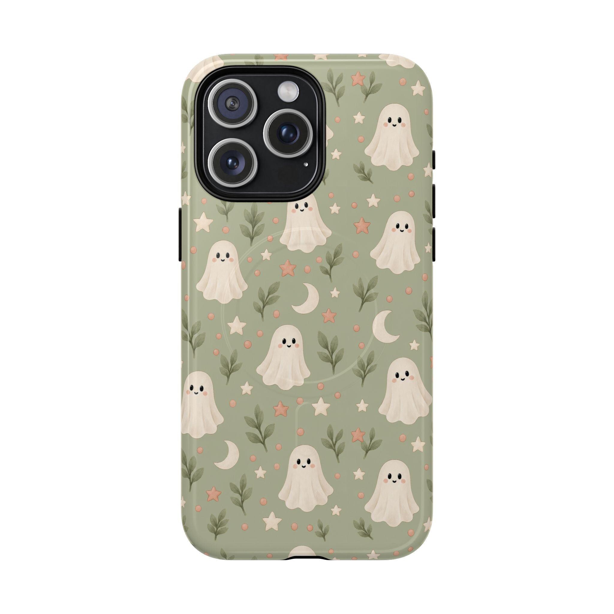Whimsical Ghost Pattern Phone Case | MagSafe Compatible, Dual-Layer Protection, view 15