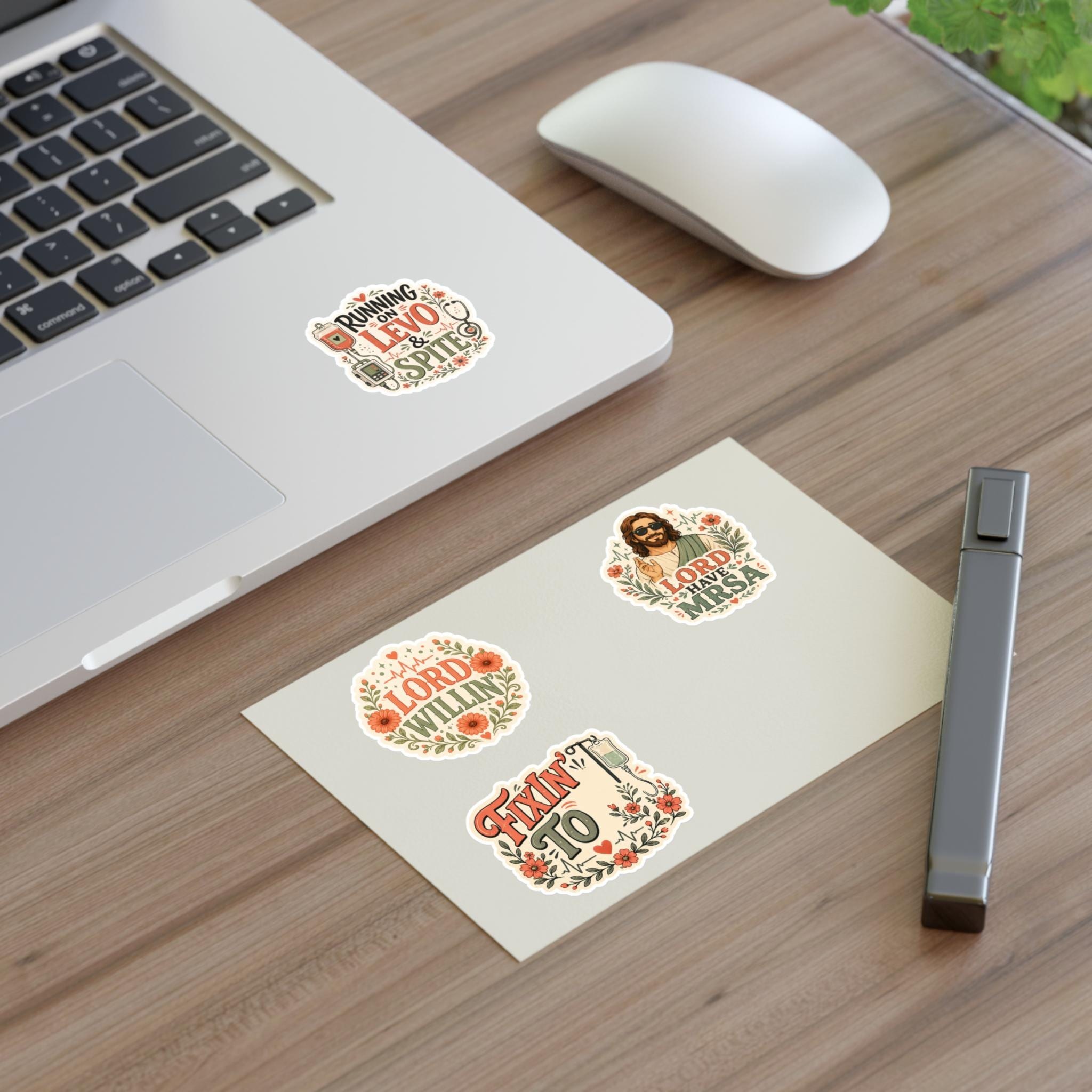 ICU Nurse Sticker Set | Medical Vinyl Decals (Water-Resistant), view 2