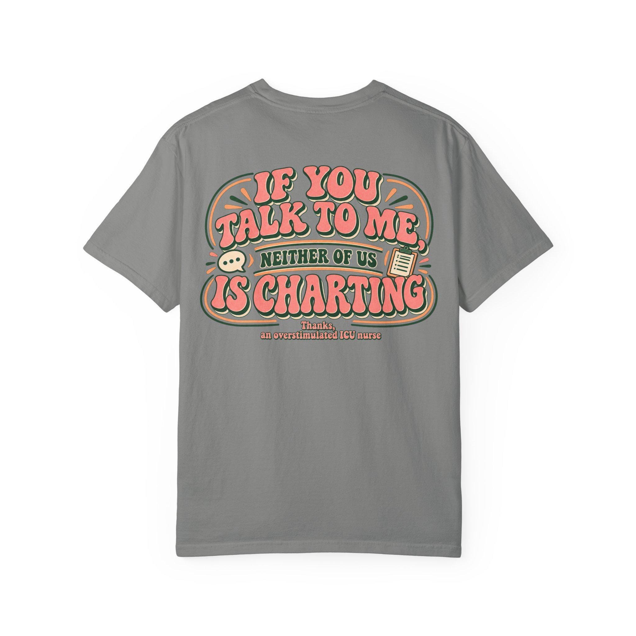 Born to Yap Forced to Chart T-Shirt | Funny Nurse Medical Charting Tee, view 16