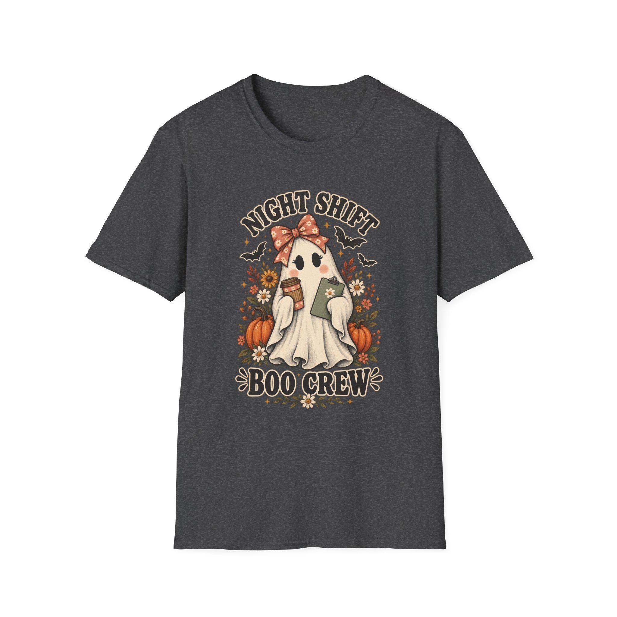 Floral Ghost Nurse Halloween Shirt | ICU Boo Crew Comfort Colors Tee, view 8