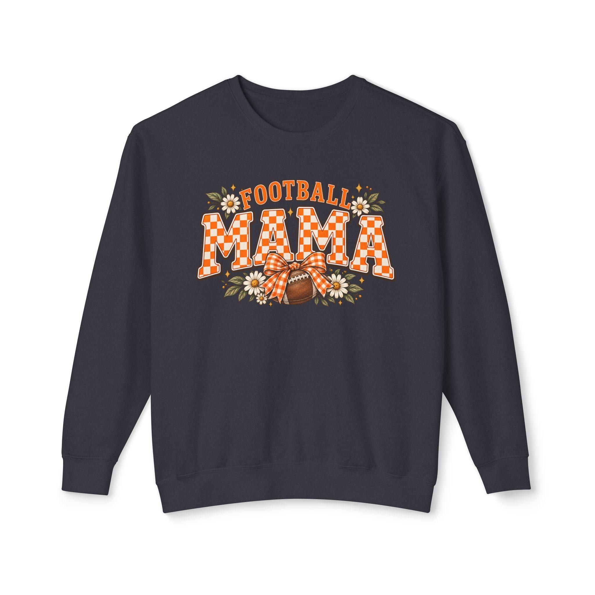 Football Mama sweatshirt | Checkered Letters Floral Football Design, view 5