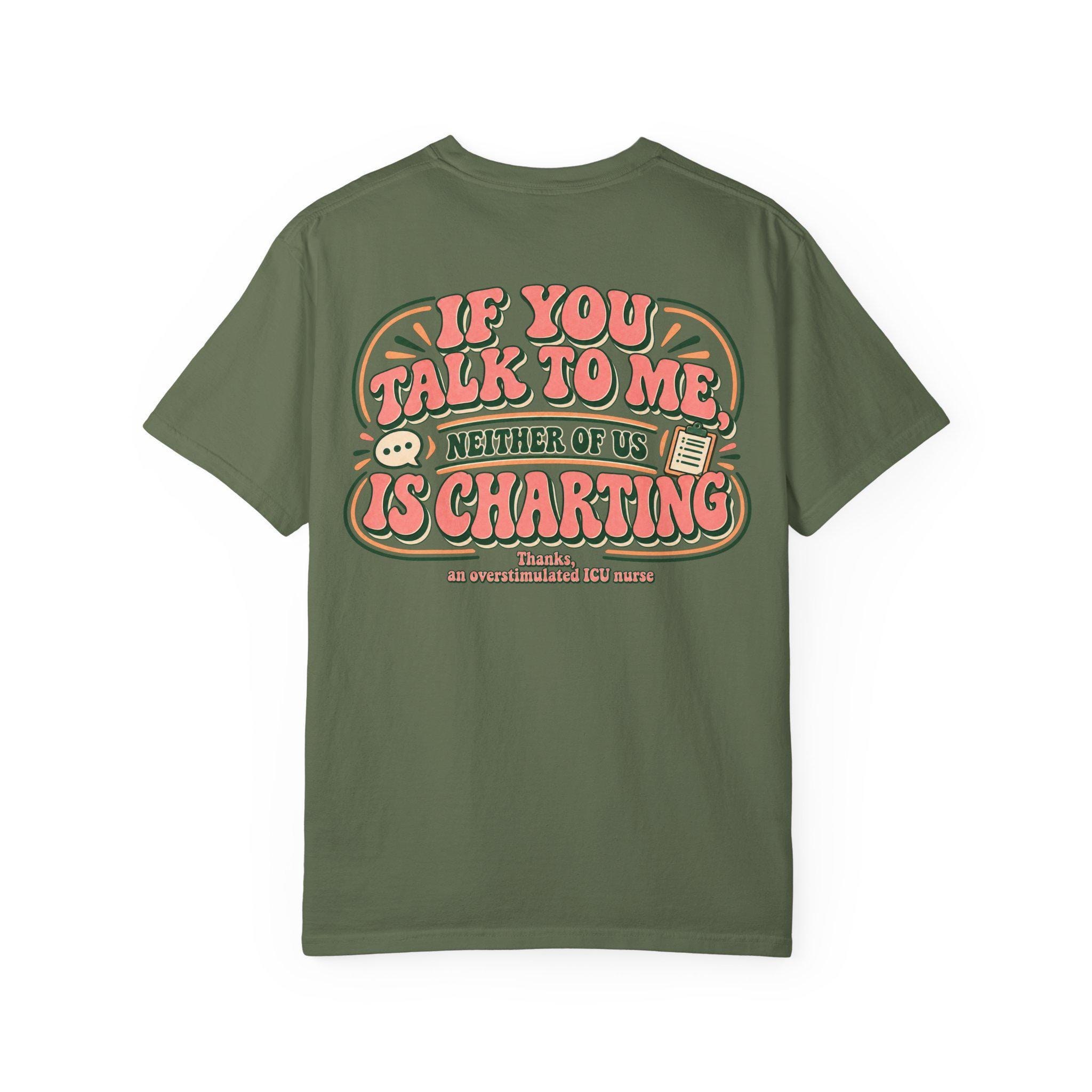 Born to Yap Forced to Chart T-Shirt | Funny Nurse Medical Charting Tee, view 9