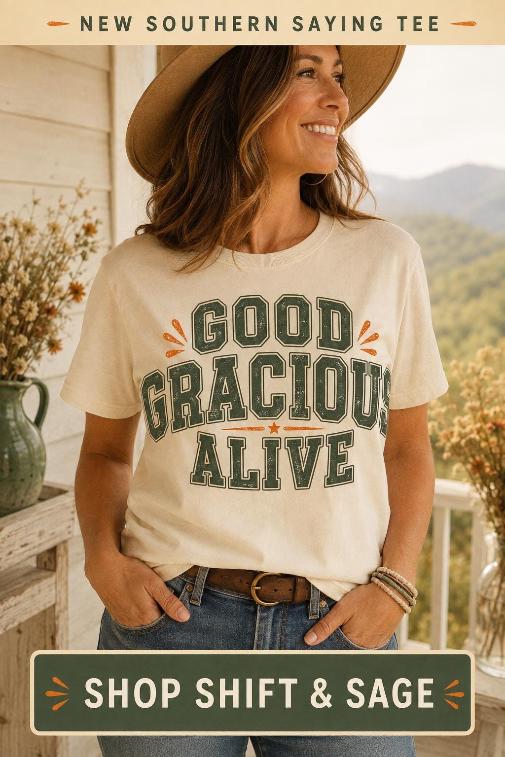 Good Gracious Alive T-Shirt | Retro Script Typography