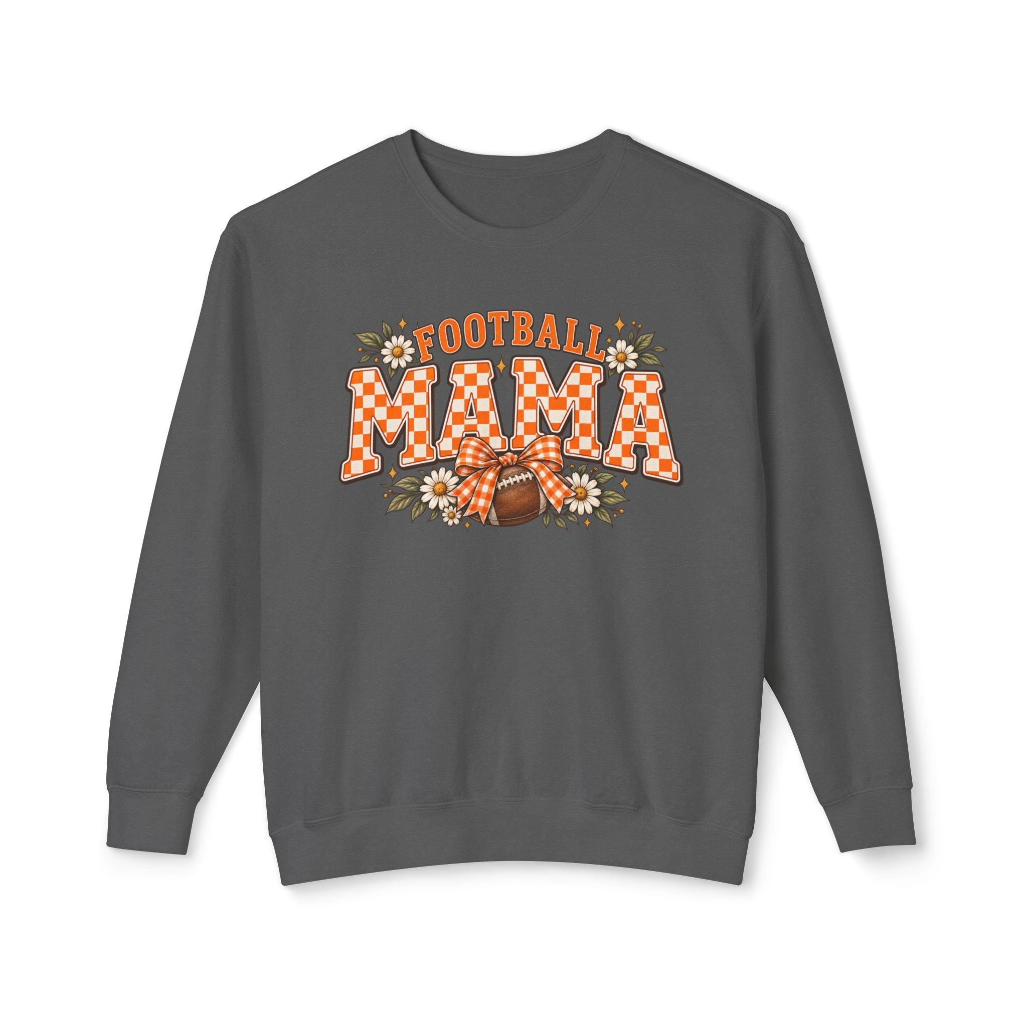 Football Mama sweatshirt | Checkered Letters Floral Football Design, view 3