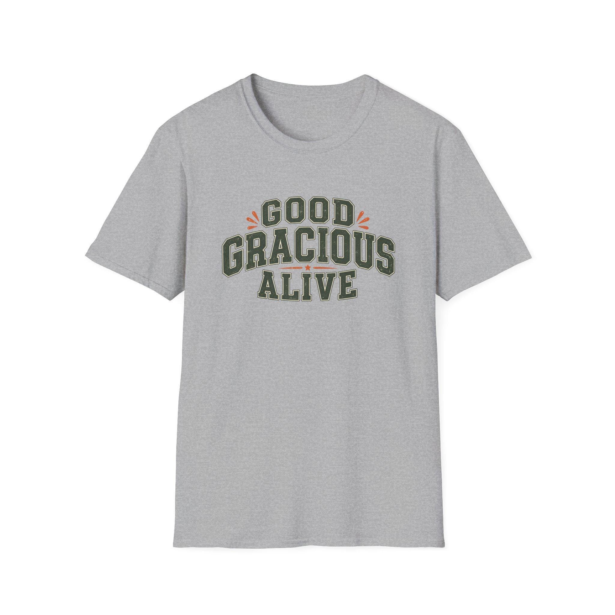 Good Gracious Alive T-Shirt | Retro Script Typography, view 4