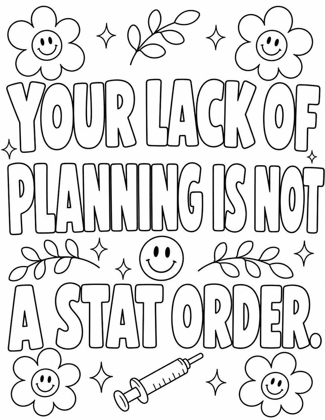 Snarky ICU Nurse Coloring Pages PDF | Funny Adult Nursing Humor Coloring Book Printable Download, view 4