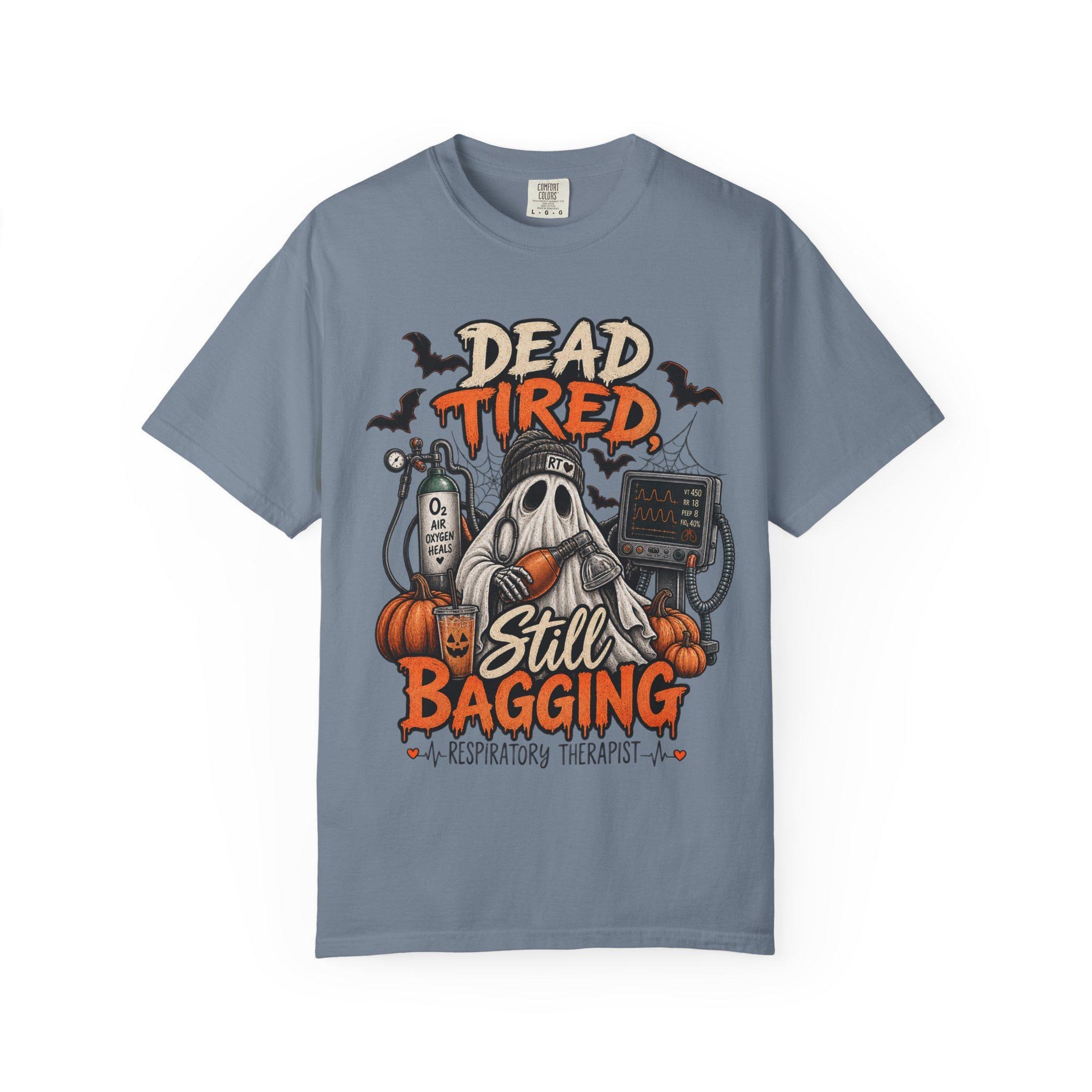 Cottagecore Ghost Pumpkin Nurse Tee | Floral Pumpkin Ghost Cluster Design (Comfort Colors)