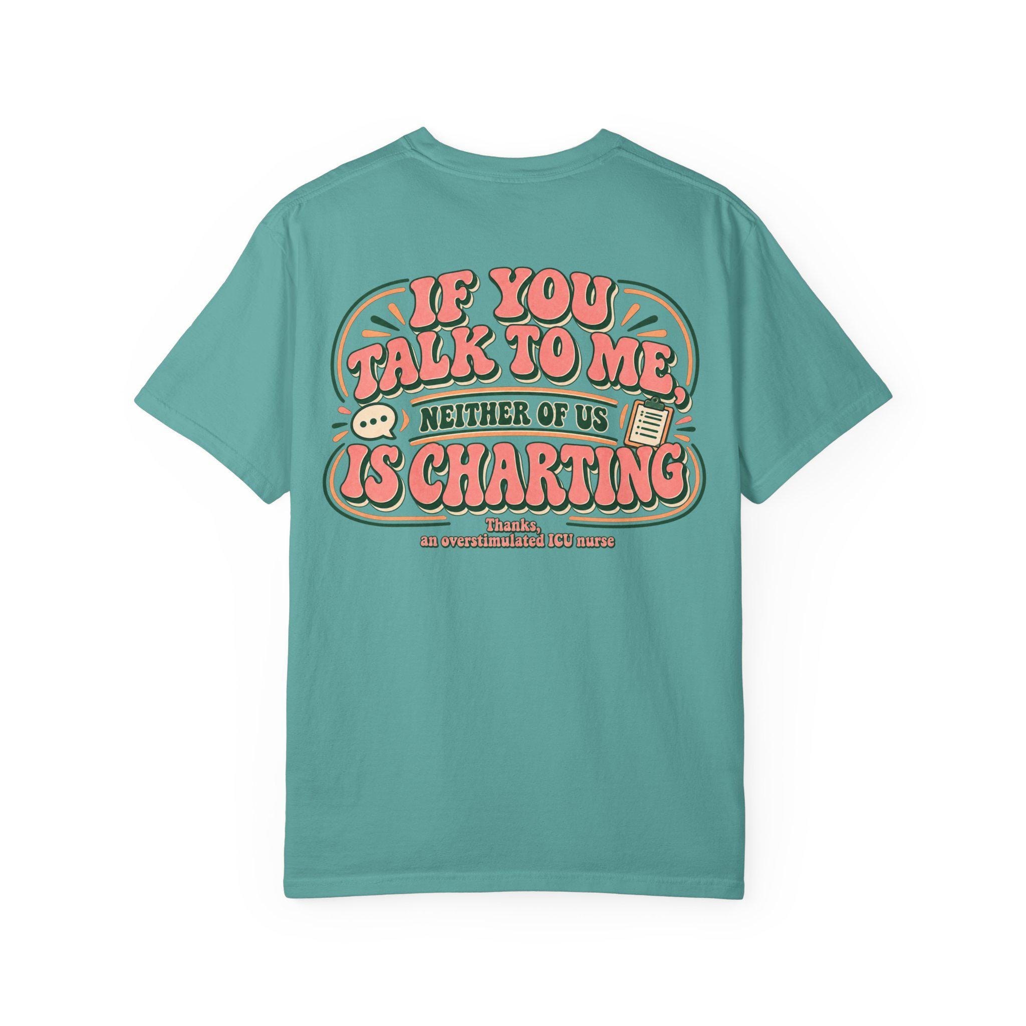 Born to Yap Forced to Chart T-Shirt | Funny Nurse Medical Charting Tee, view 12