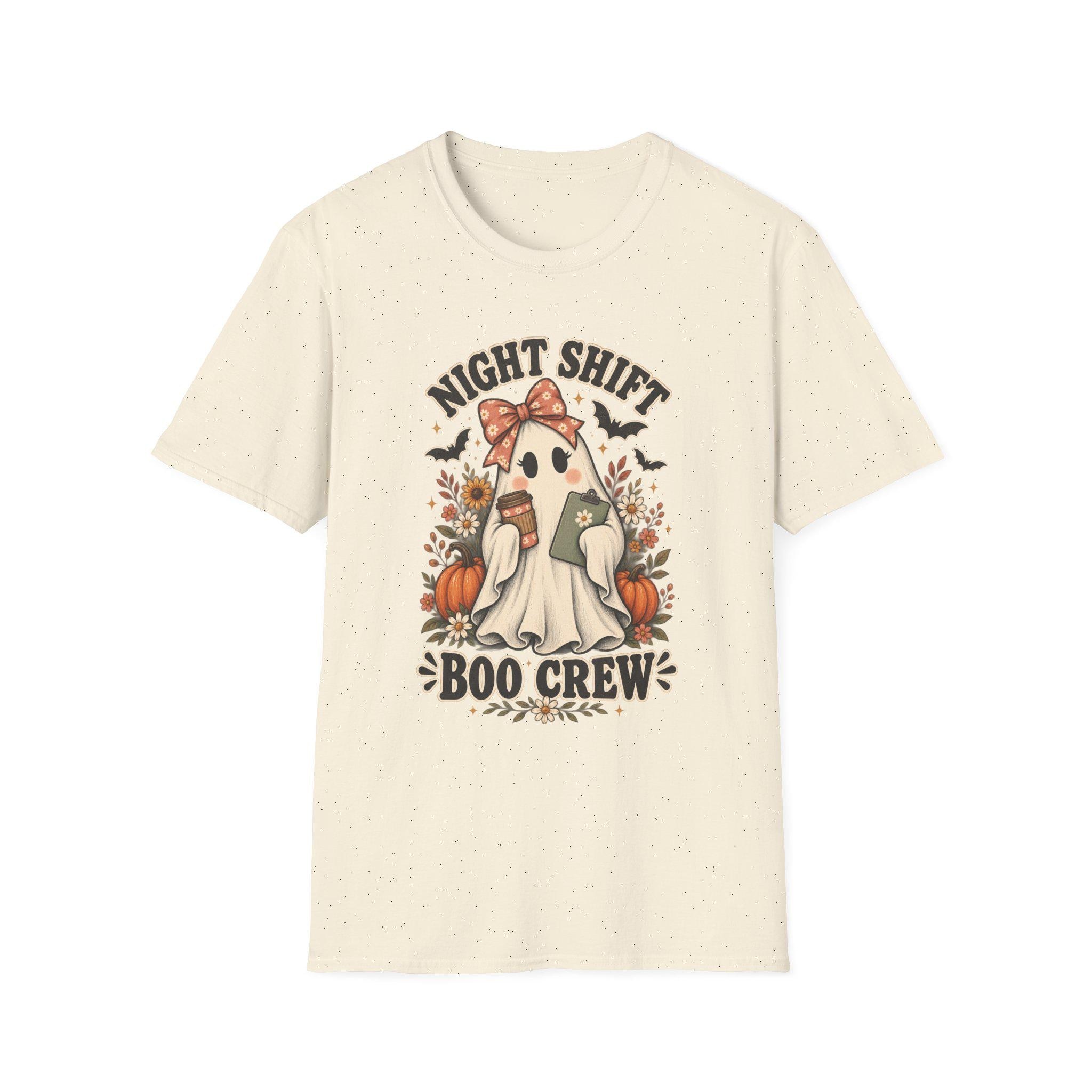 Floral Ghost Nurse Halloween Shirt | ICU Boo Crew Comfort Colors Tee, view 6
