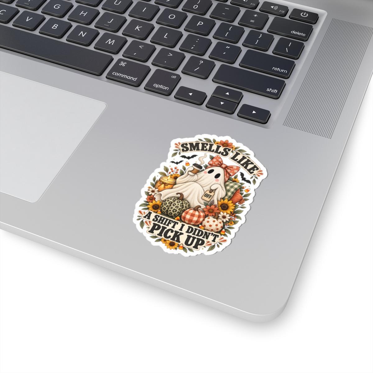 Funny Ghost Nurse Sticker | Smells Like a Shift I Didn't Pick Up Decal, view 2