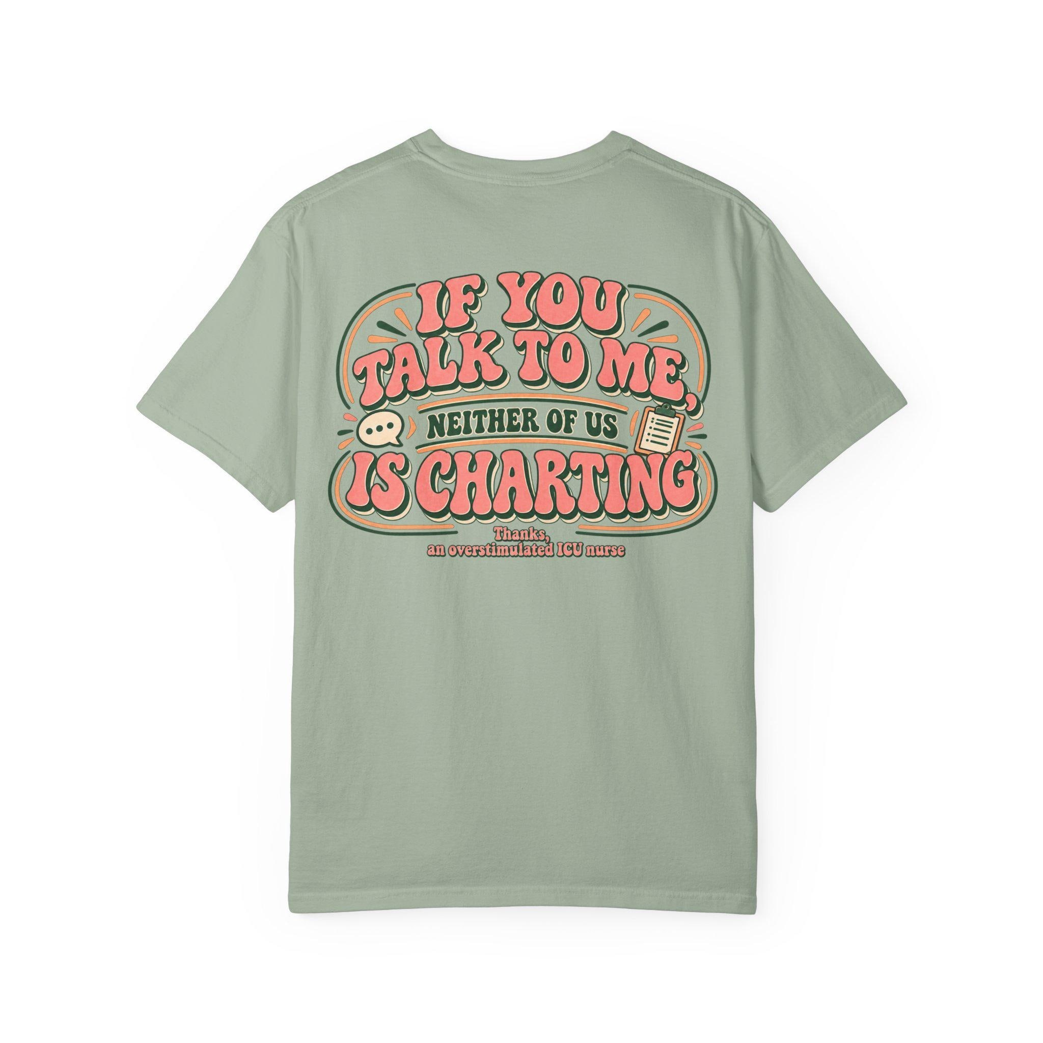 Born to Yap Forced to Chart T-Shirt | Funny Nurse Medical Charting Tee, view 11